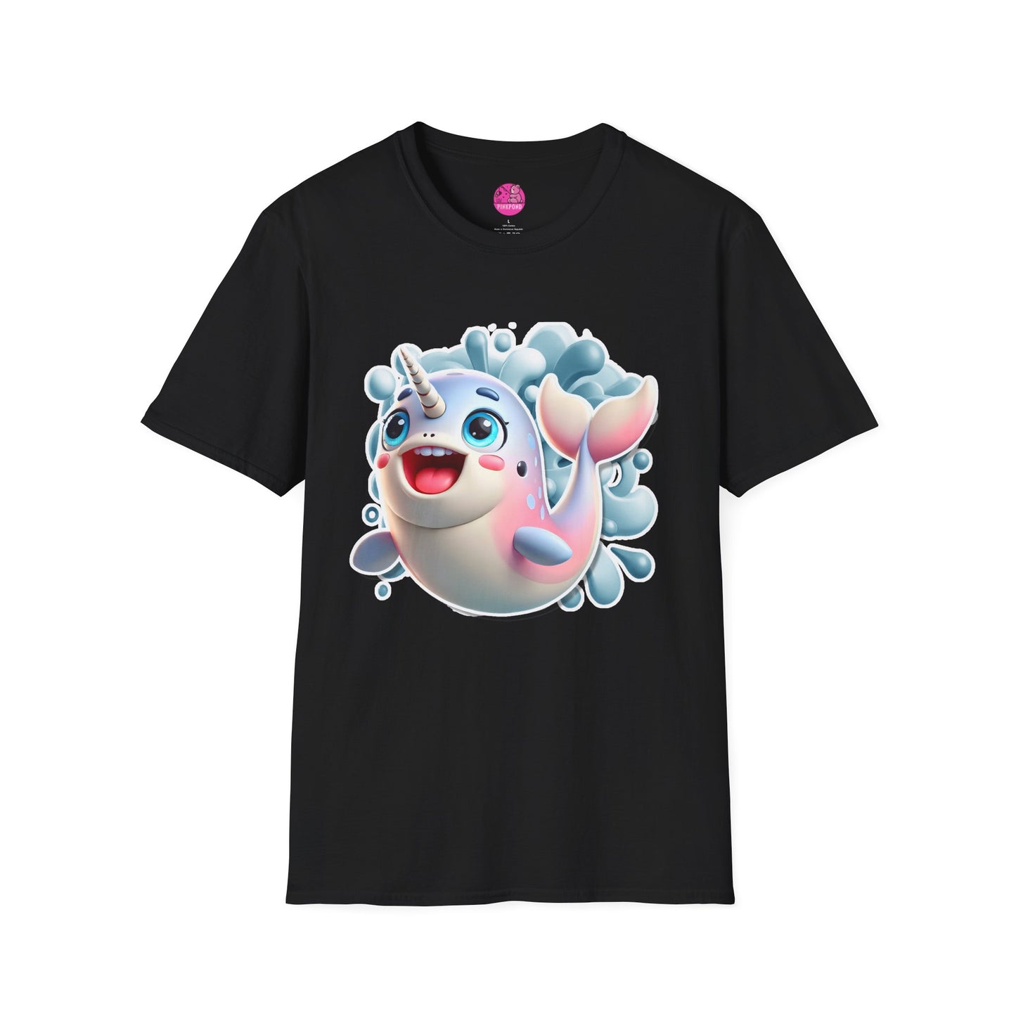 Nelly the Narwhal T-Shirt – The Ocean’s Most Magical Smile! - Unisex Softstyle Tee
