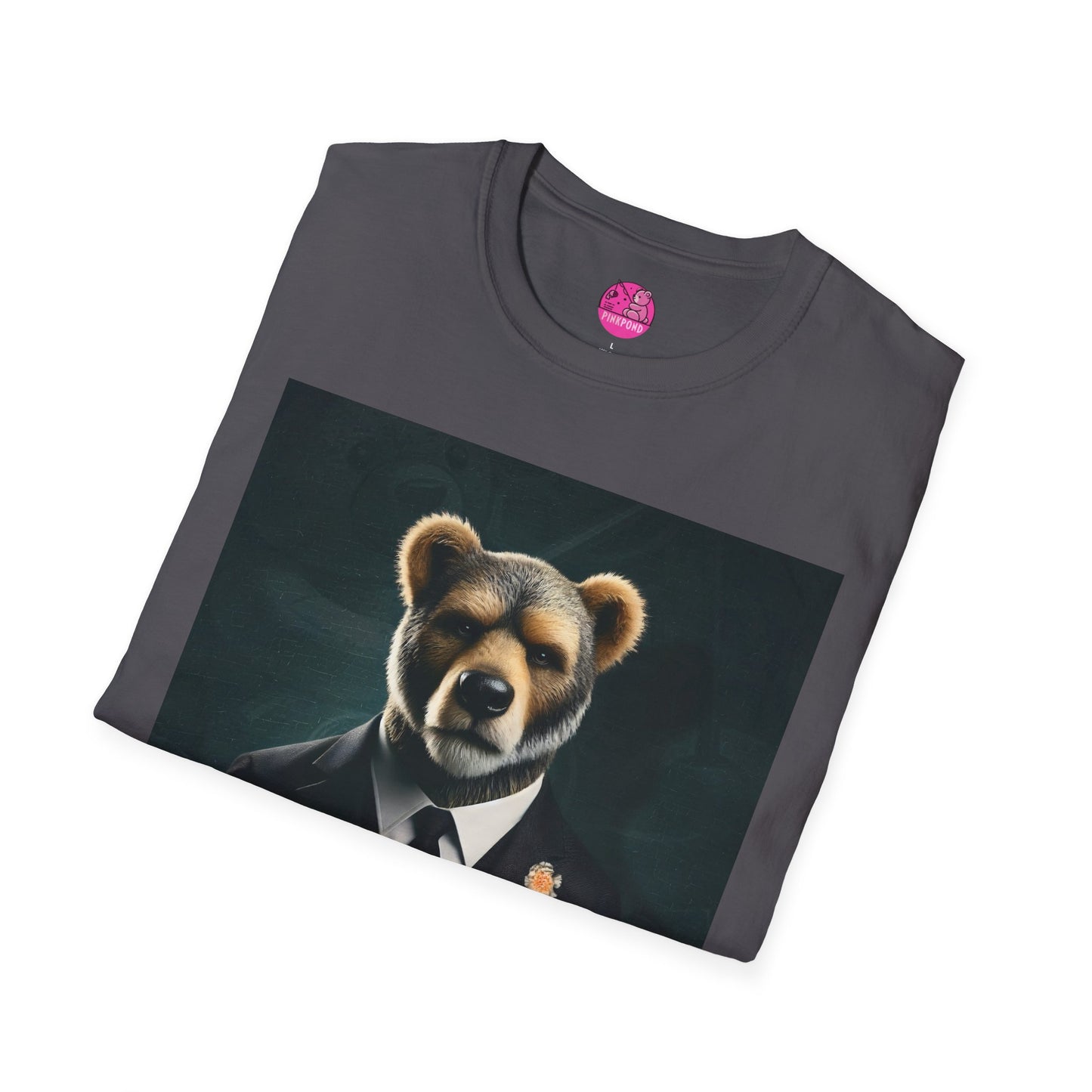 Boss Bear Graphic Tee - Unisex Softstyle T-Shirt for Power Players
