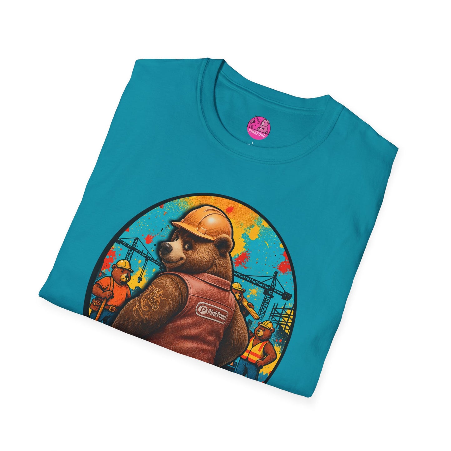Graphic Tee Builder’s Bum Bear Unisex Softstyle T-Shirt