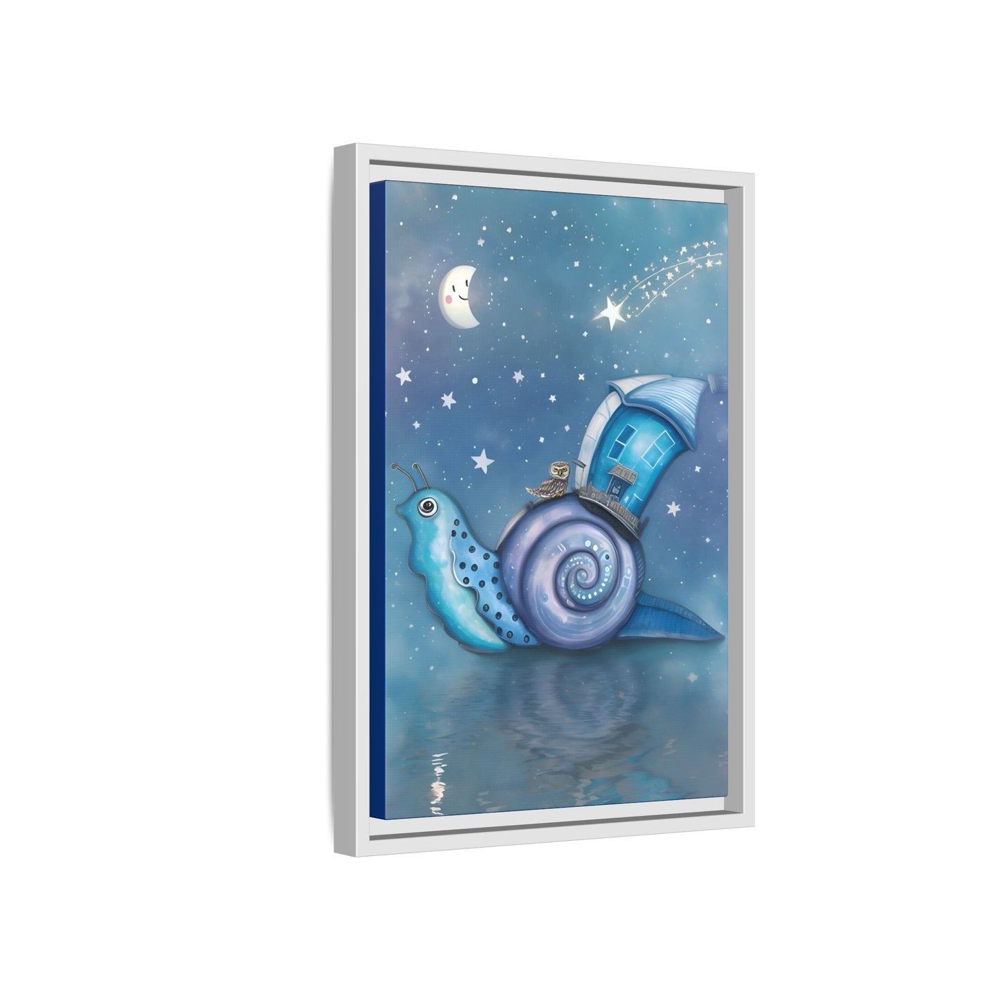 The Owl and the Snail Glided Upon a Sea of Stars by Andrew McCarter  - Canvas Print