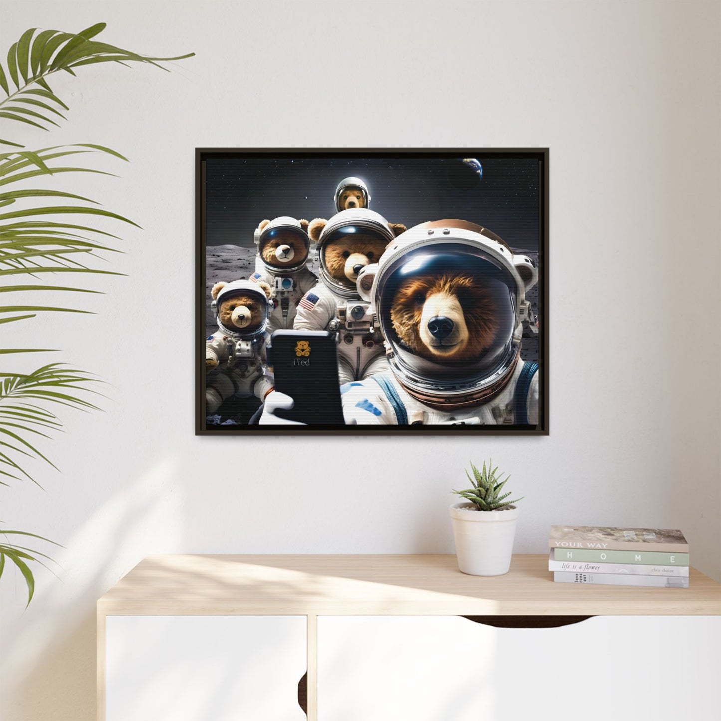 Canvas Print - Mooning Bear Selfie by Andrew McCarter
