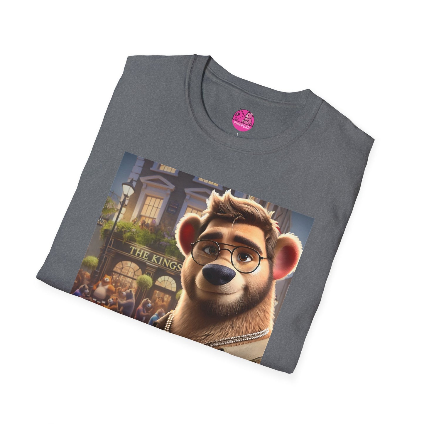 Bear T-Shirt - The King's Arms in Soho Design by PinkPond