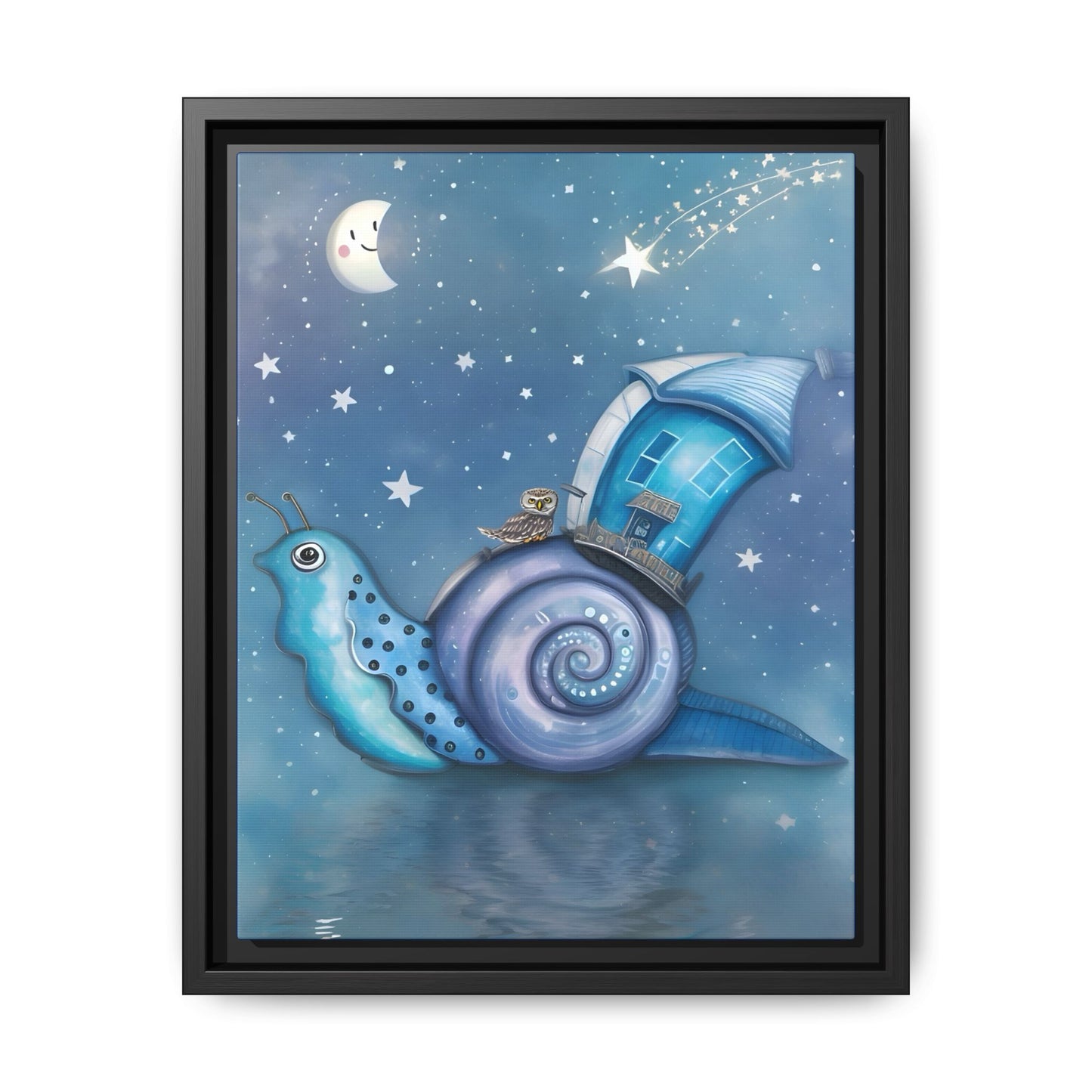 The Owl and the Snail Glided Upon a Sea of Stars by Andrew McCarter  - Canvas Print