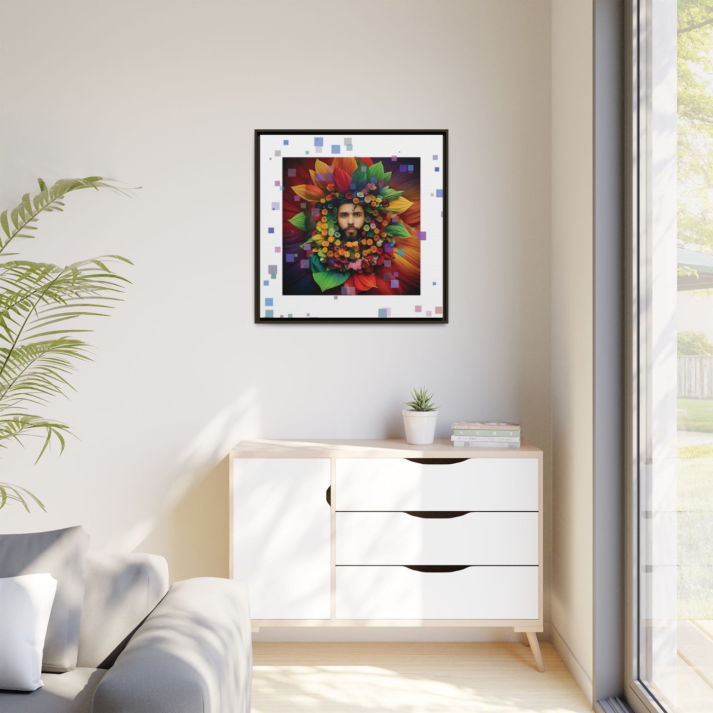 'Flourish: The Modern Green Man' canvas print By Andrew McCarter
