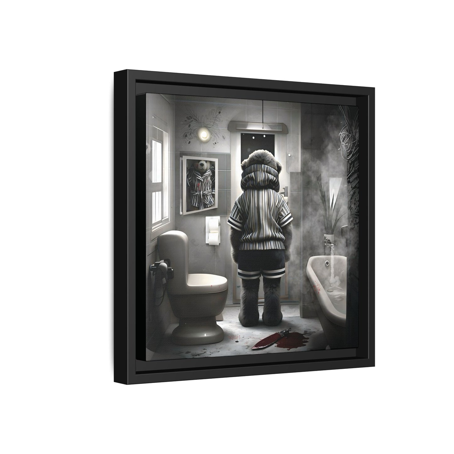 Canvas Art Print - The Untimely Demise of Benjamin Bear by Andrew McCarter, Dark Surreal Artwork
