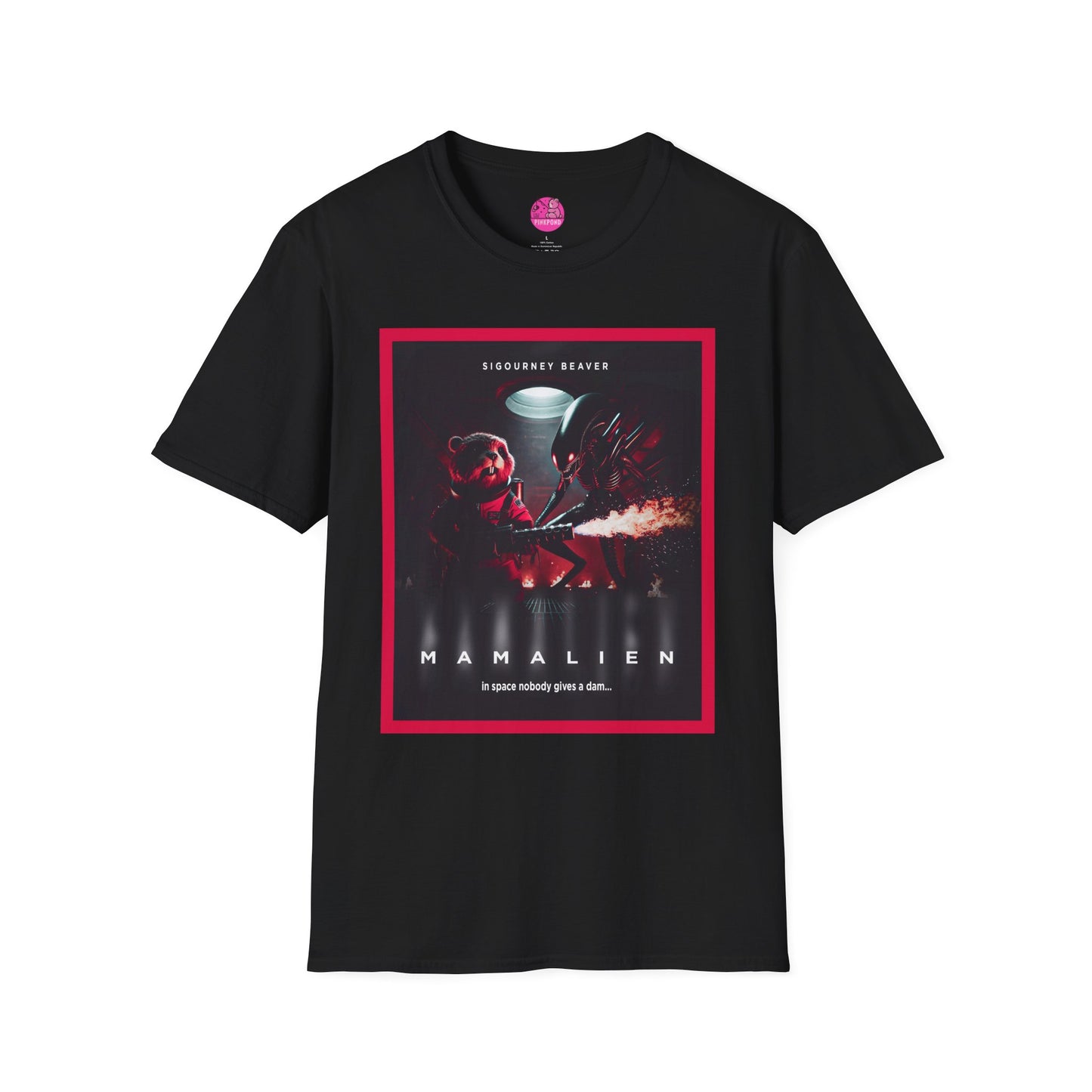 Red Alert Alien Parody Sci-Fi T-Shirt Featuring Sigourney Beaver