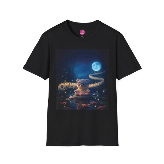 Meditating Bear Moonlit Tranquility T-Shirt