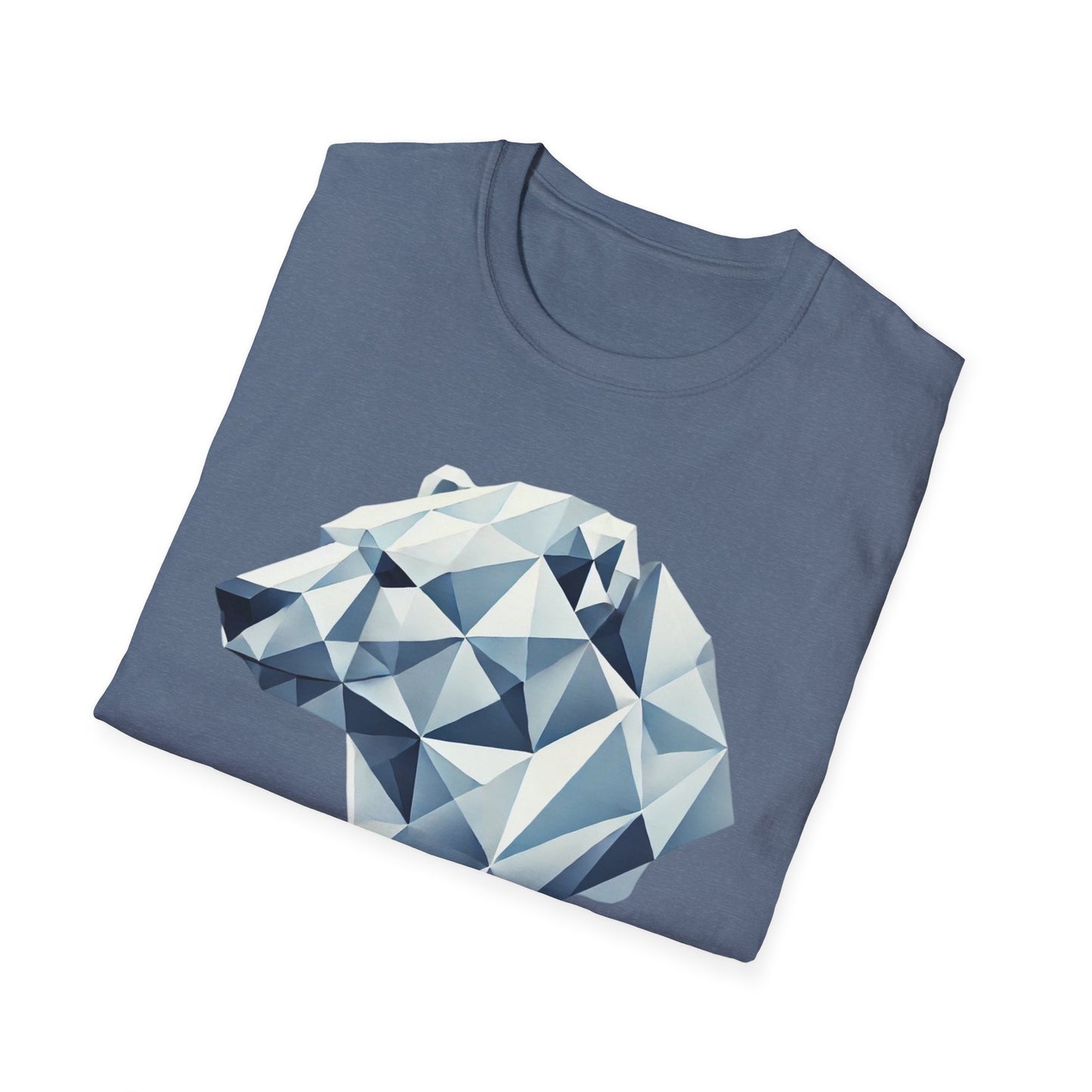 Geometric Bear Graphic Unisex Softstyle T-Shirt