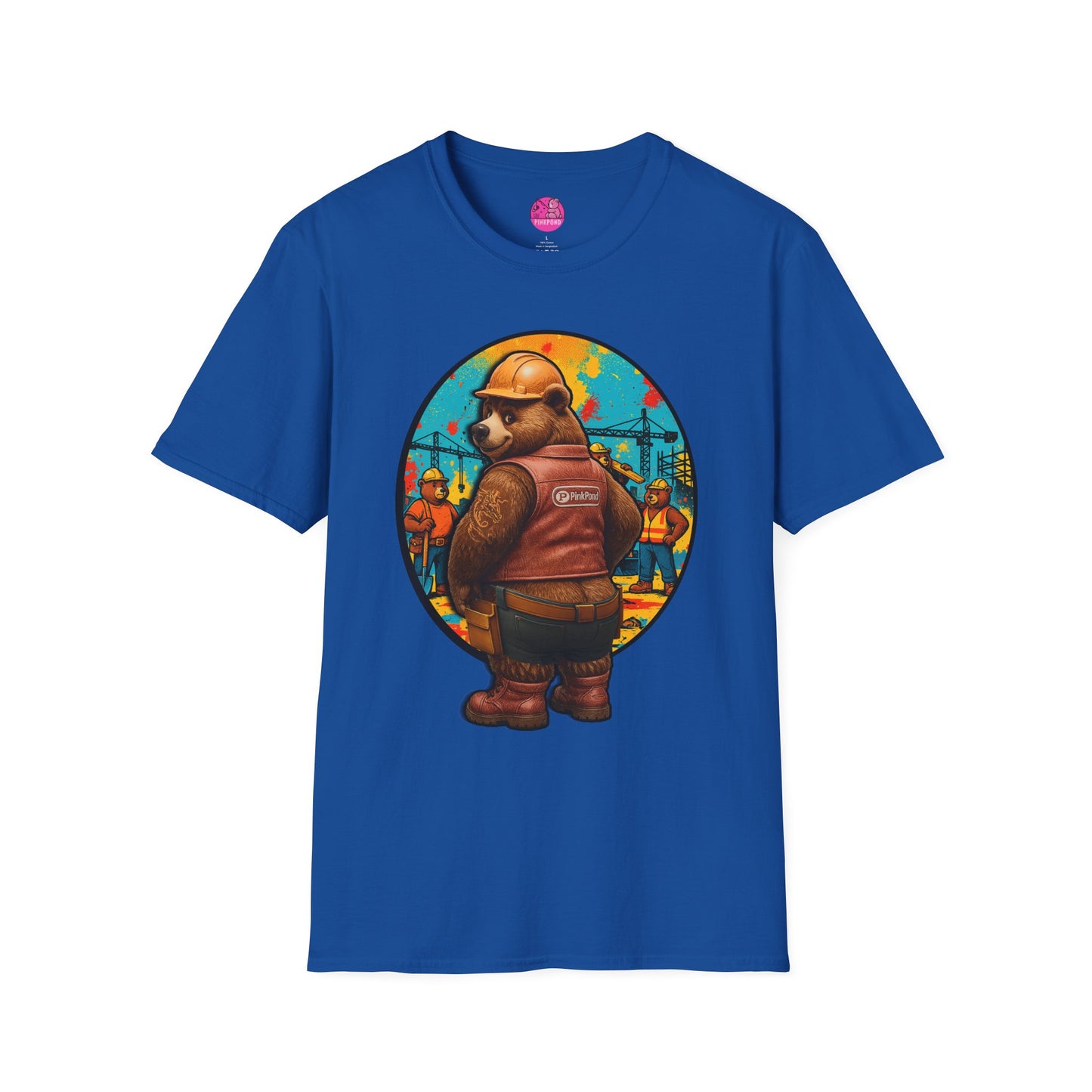 Graphic Tee Builder’s Bum Bear Unisex Softstyle T-Shirt