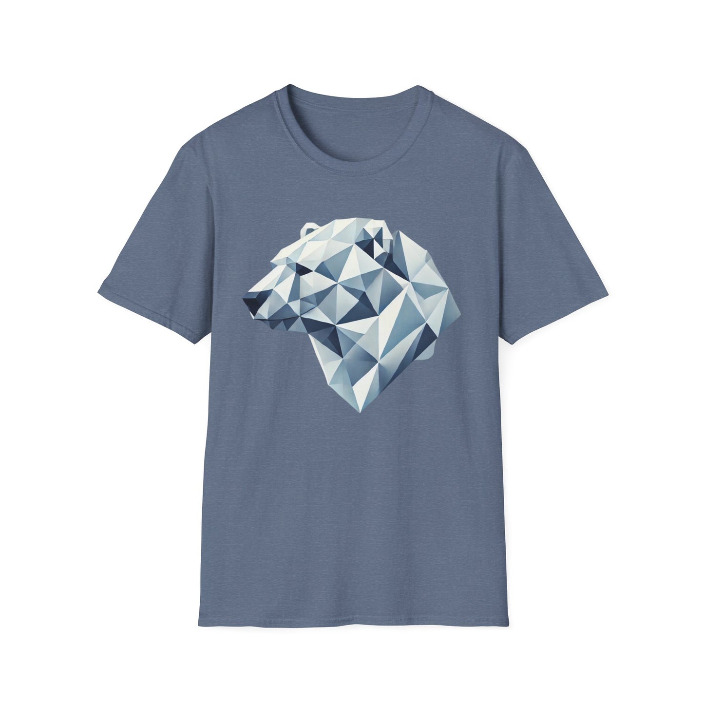 Geometric Bear Graphic Unisex Softstyle T-Shirt