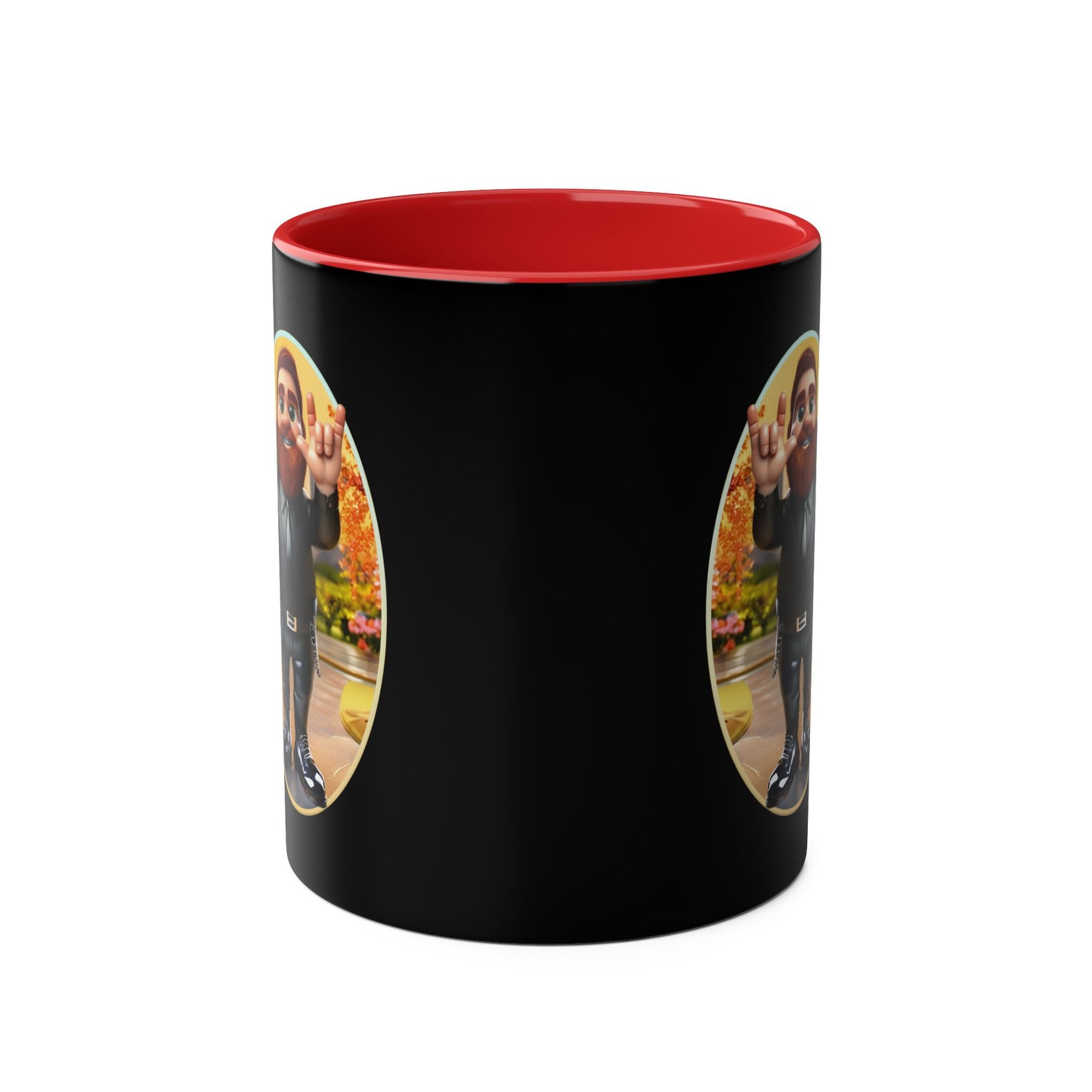 Lucky the Leather Bear - American Sign Language (ASL) Love Sign Inclusive Mug