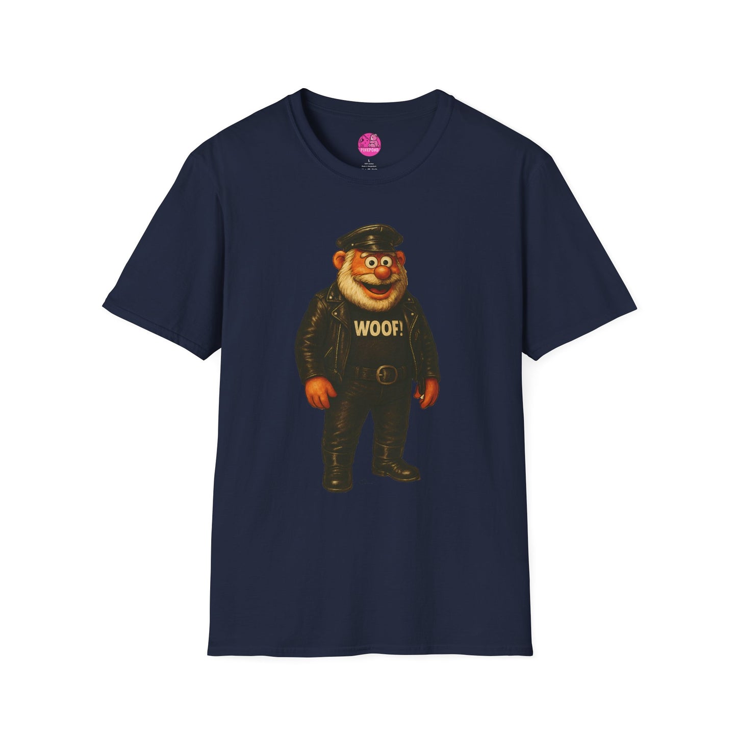 Unisex T-Shirt Leather Polar Bear Tee - WOOF Shirt Silver Beard Energy Pride Fashion