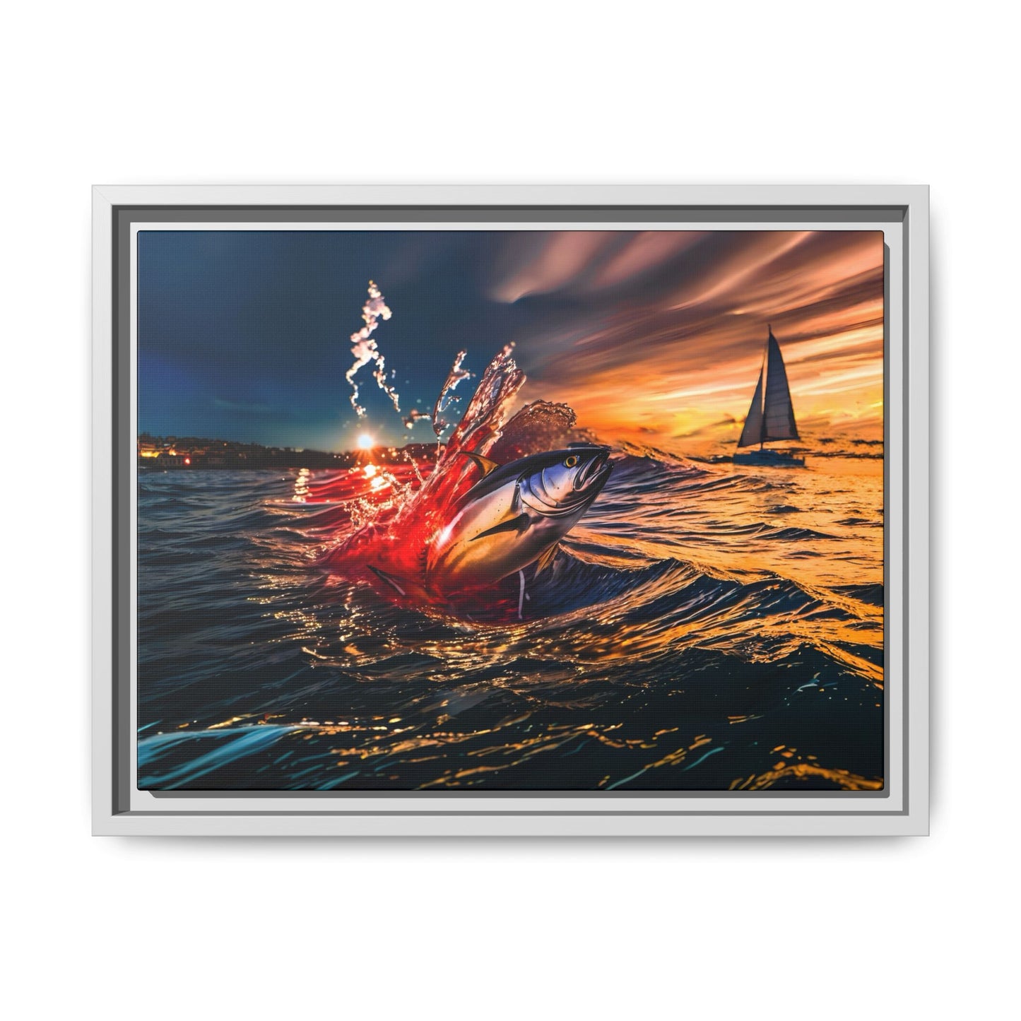 "The Leap" by Andrew McCarter - Ocean Canvas Art.