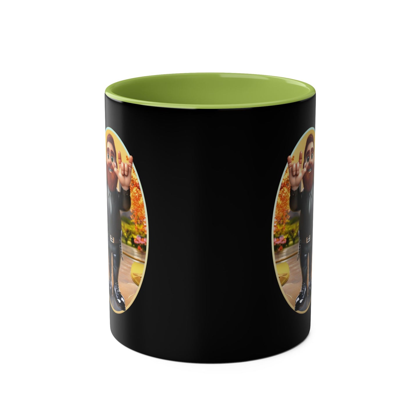 Lucky the Leather Bear - American Sign Language (ASL) Love Sign Inclusive Mug