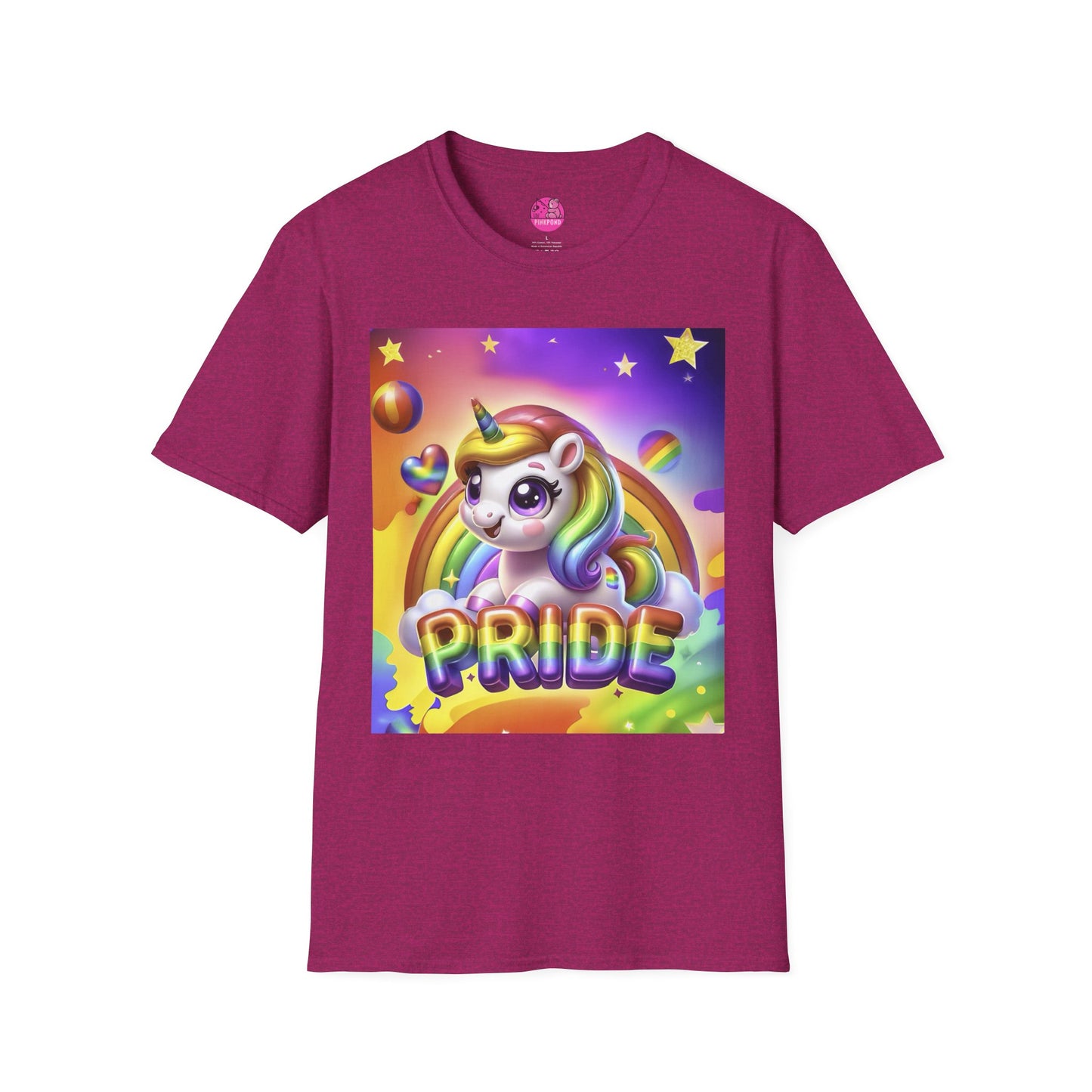 Rainbow Pride Unicorn T-Shirt – Wear Your Colors Loud and Proud! - Unisex Softstyle Tee