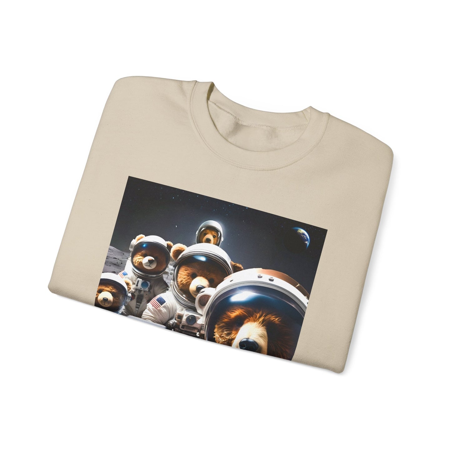 Space Bears Selfie Sweatshirt - Moon Bears Astronaut Selfies Crewneck