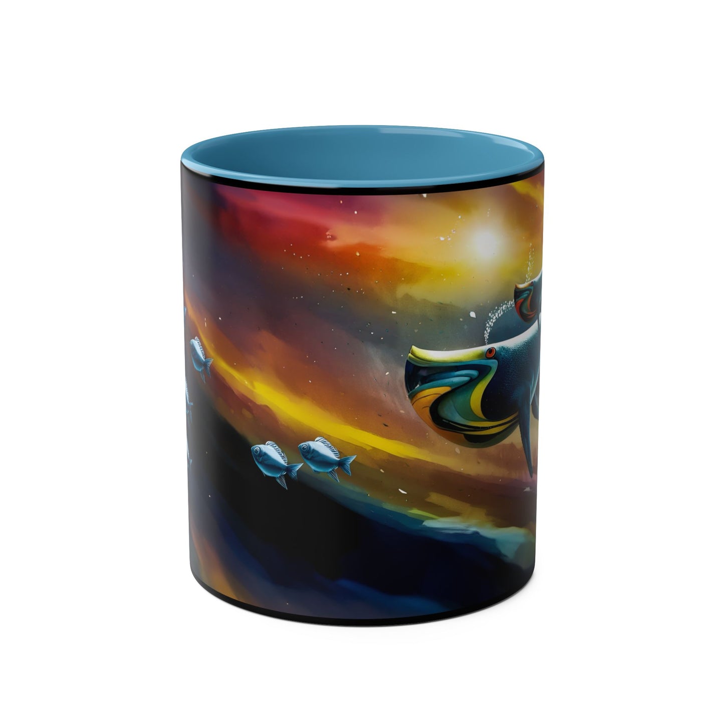 Celestial Whale Adventure Mug - Cosmic Whale Coffee Cup