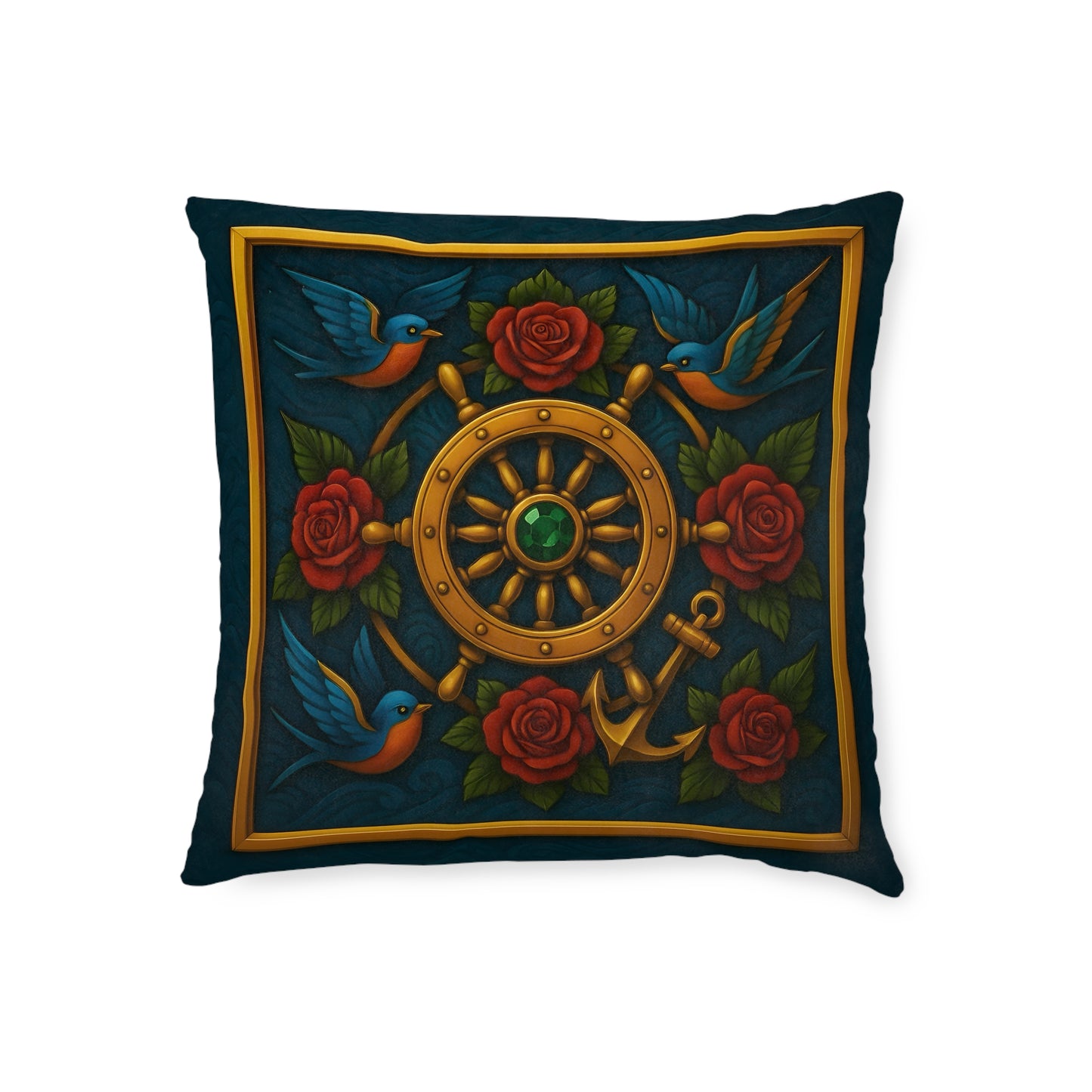 Square Pillow - The Sailor’s Sunset Reversible Cushion
