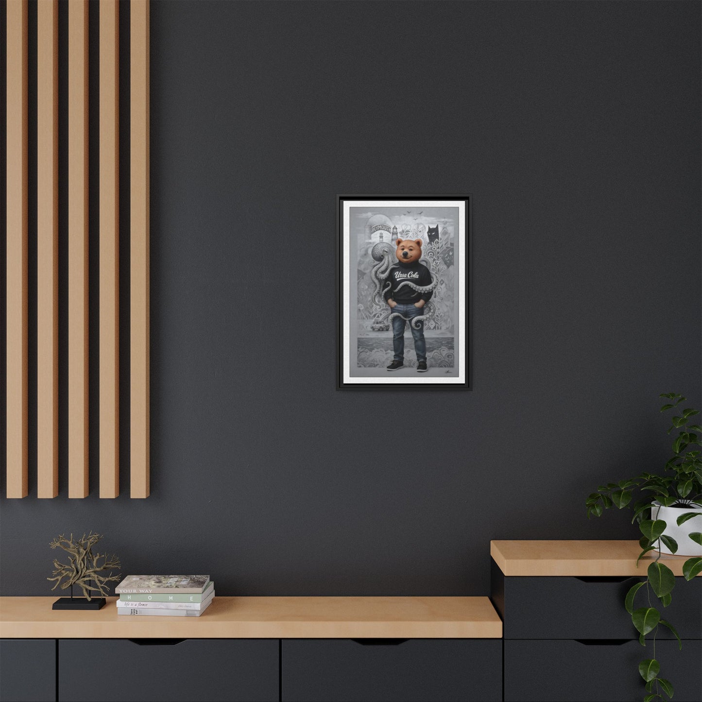 PinkPond Canvas Art Print – An Invasion of Octopi Was Announced on the News. Who Can Save Us?!