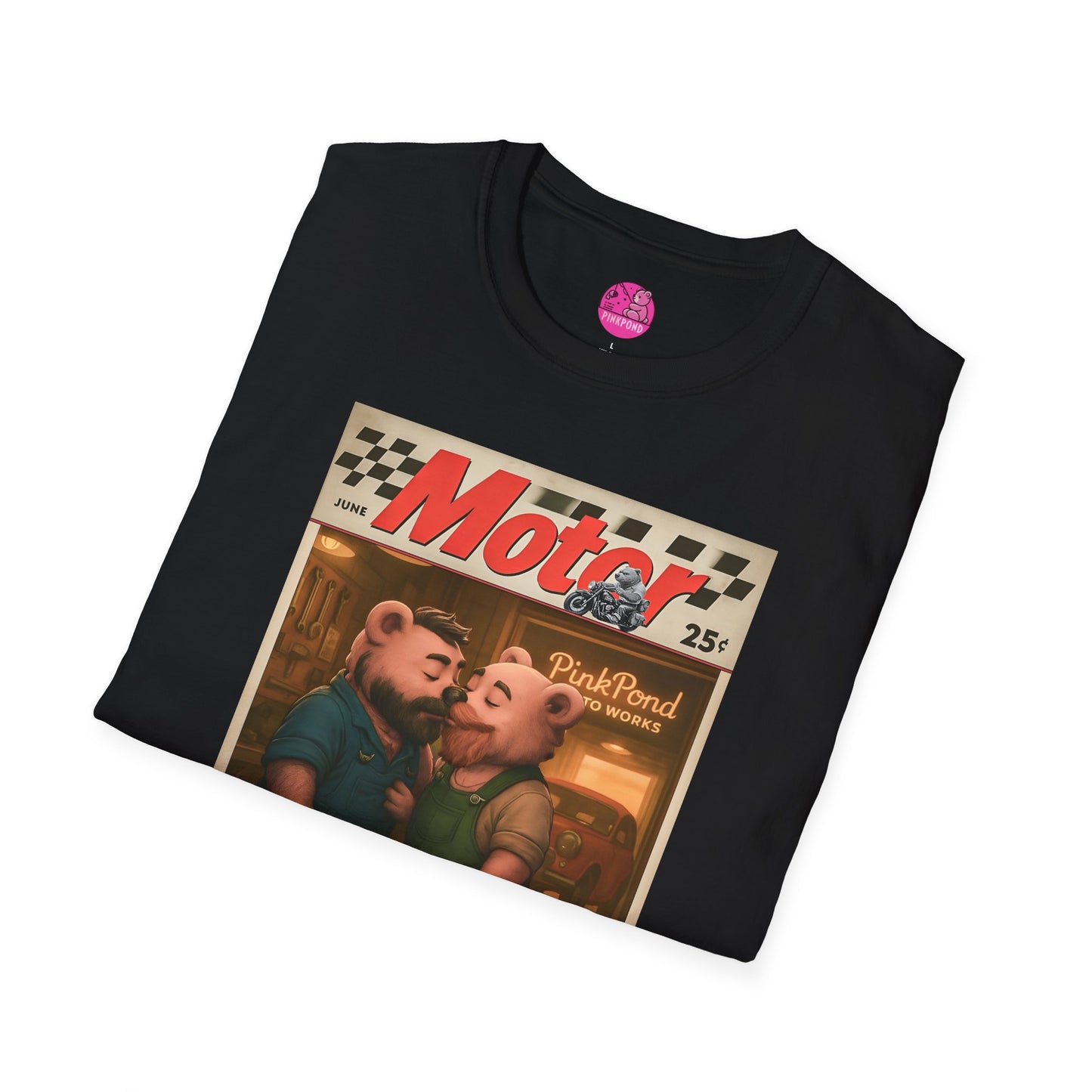 Bear Retro 1950s Motor Magazine T-Shirt