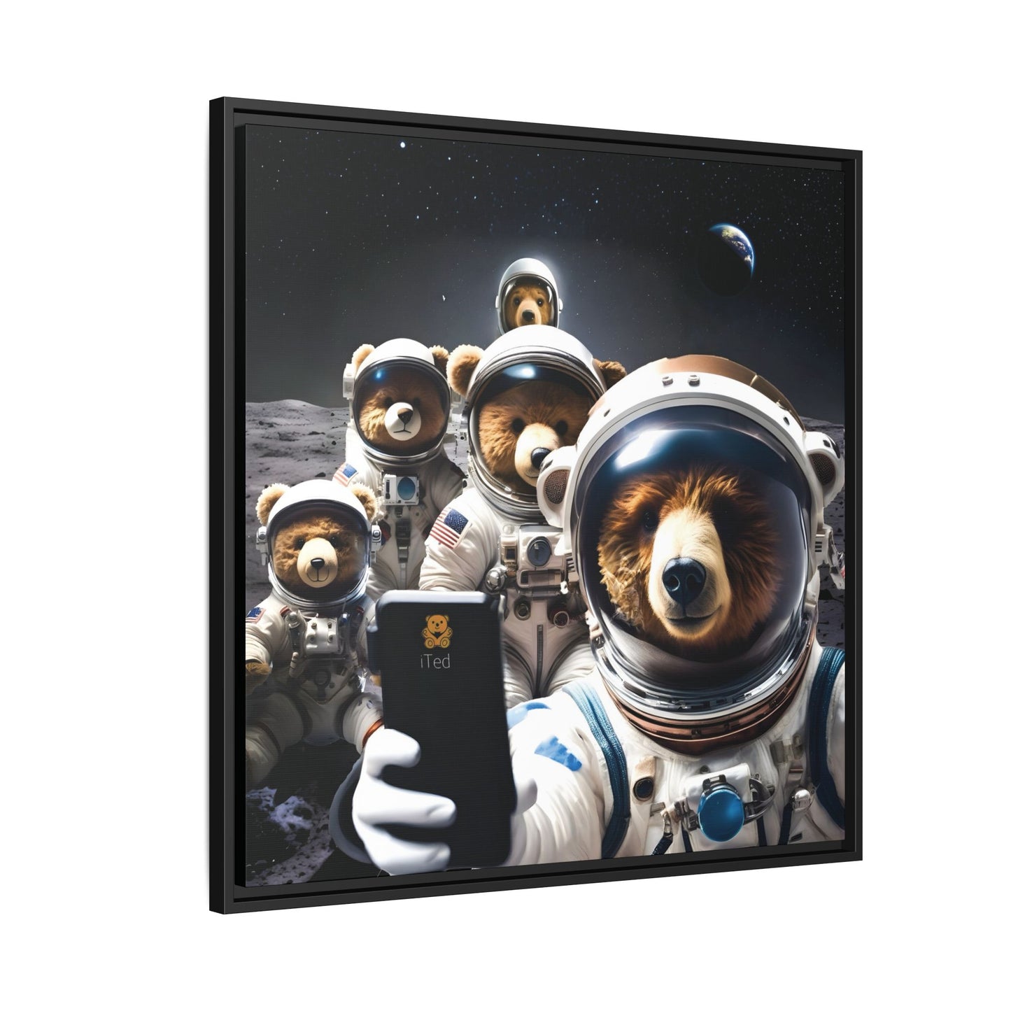 Canvas Print - Mooning Bear Selfie by Andrew McCarter