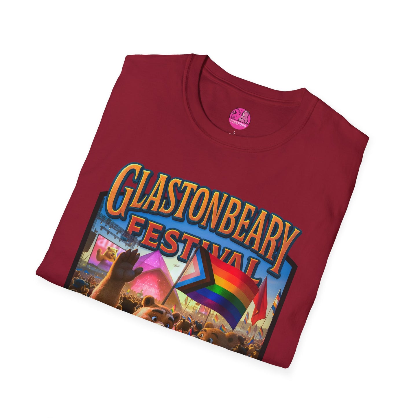 Glastonbeary Festival Unisex Tee - Bear Pride, Queer Joy, Festival Fashion