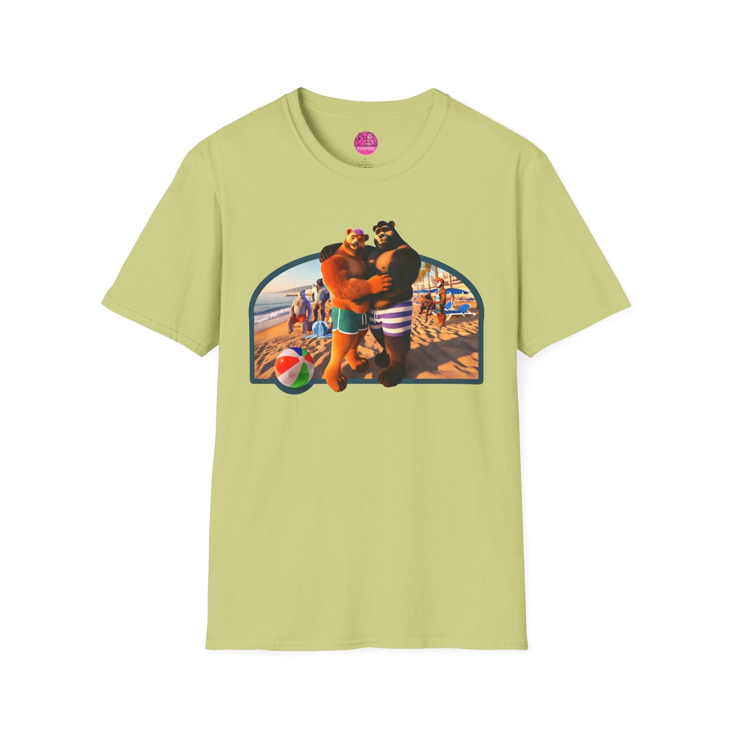 Beach Life Bears Unisex T-Shirt - Mikey & Max Tee by PinkPond