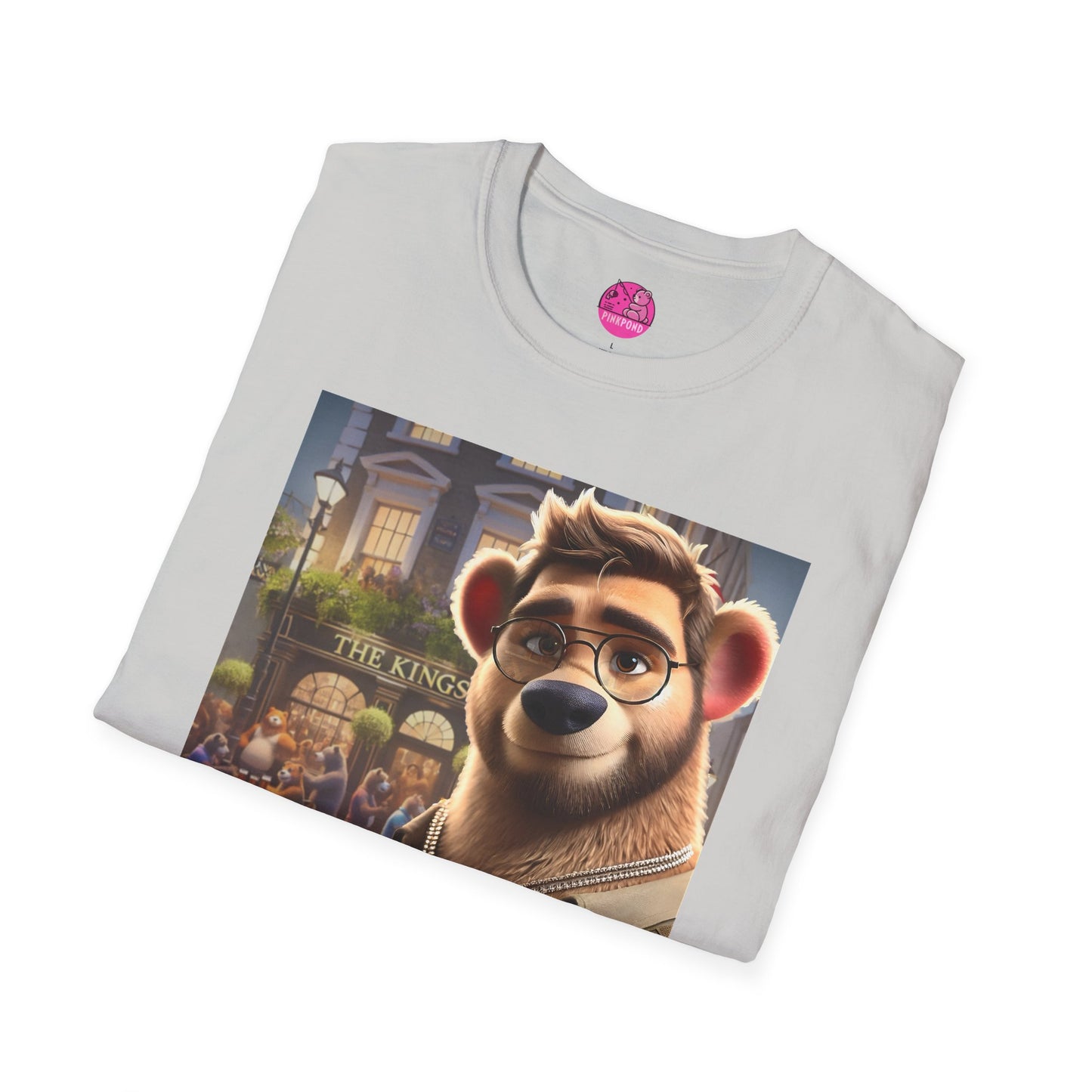Bear T-Shirt - The King's Arms in Soho Design by PinkPond
