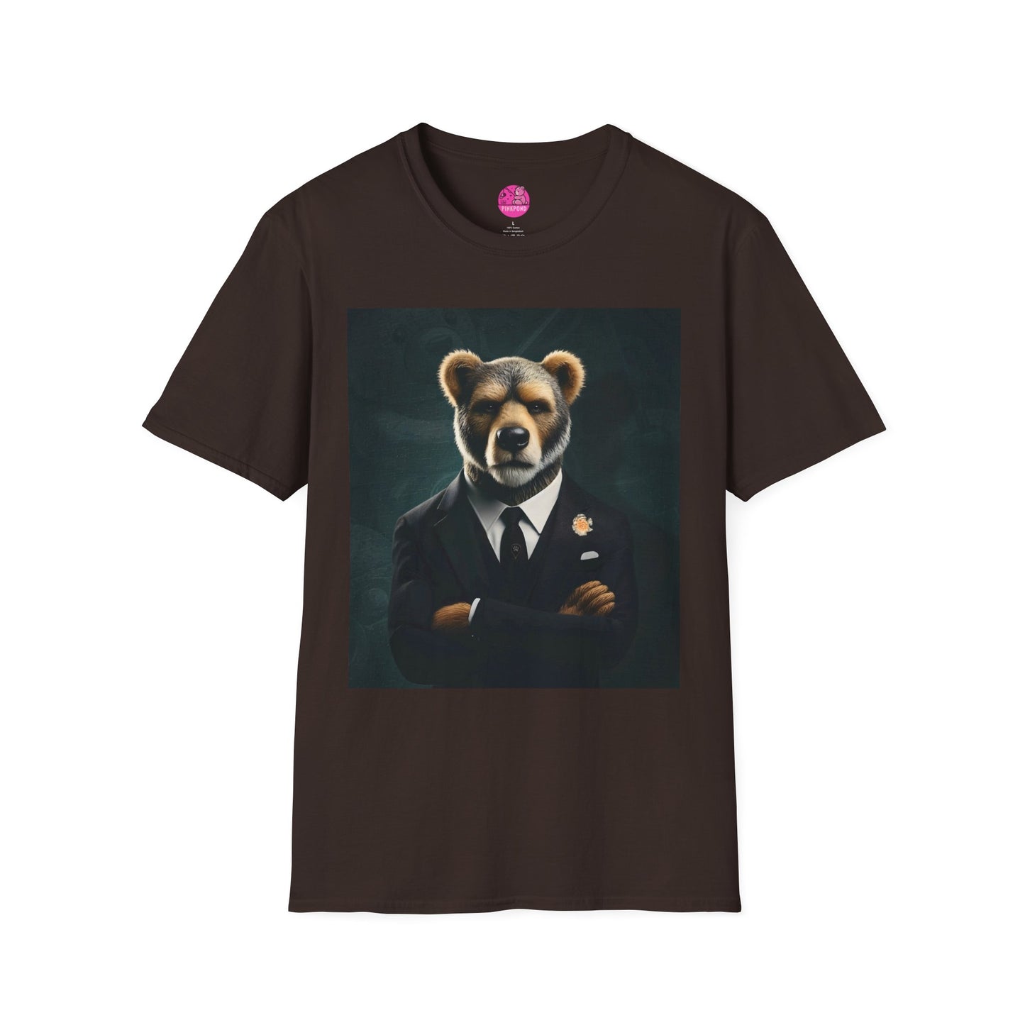 Boss Bear Graphic Tee - Unisex Softstyle T-Shirt for Power Players