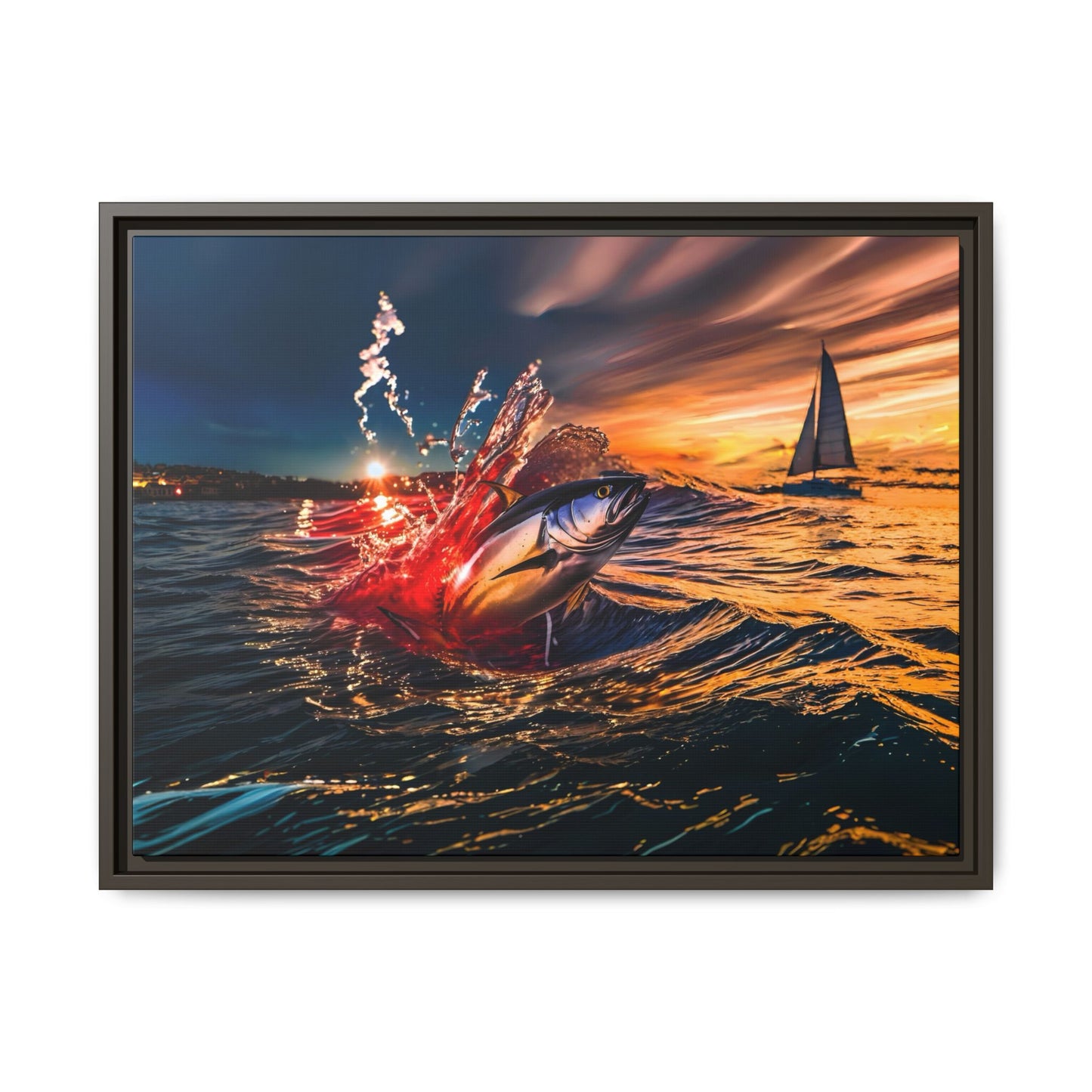 "The Leap" by Andrew McCarter - Ocean Canvas Art.