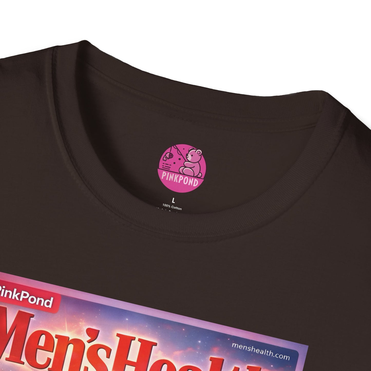 Men’s Health Bear T-Shirt — PinkPond Swiping Bear Graphic Tee
