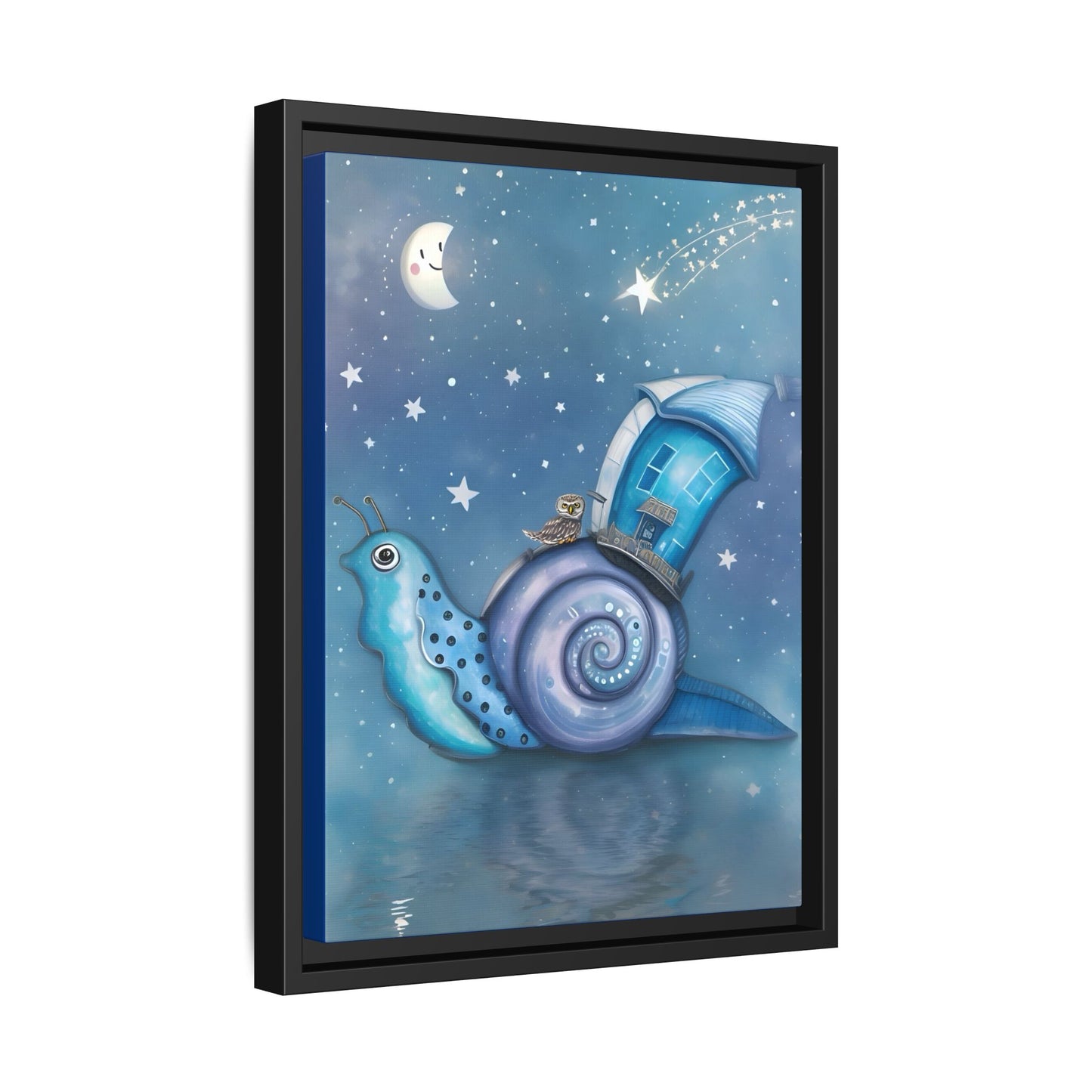 The Owl and the Snail Glided Upon a Sea of Stars by Andrew McCarter  - Canvas Print