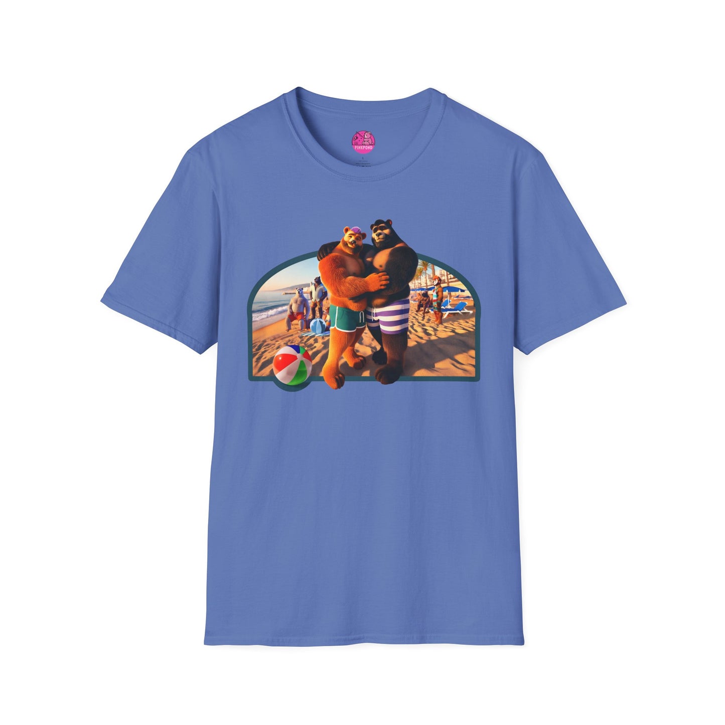 Beach Life Bears Unisex T-Shirt - Mikey & Max Tee by PinkPond
