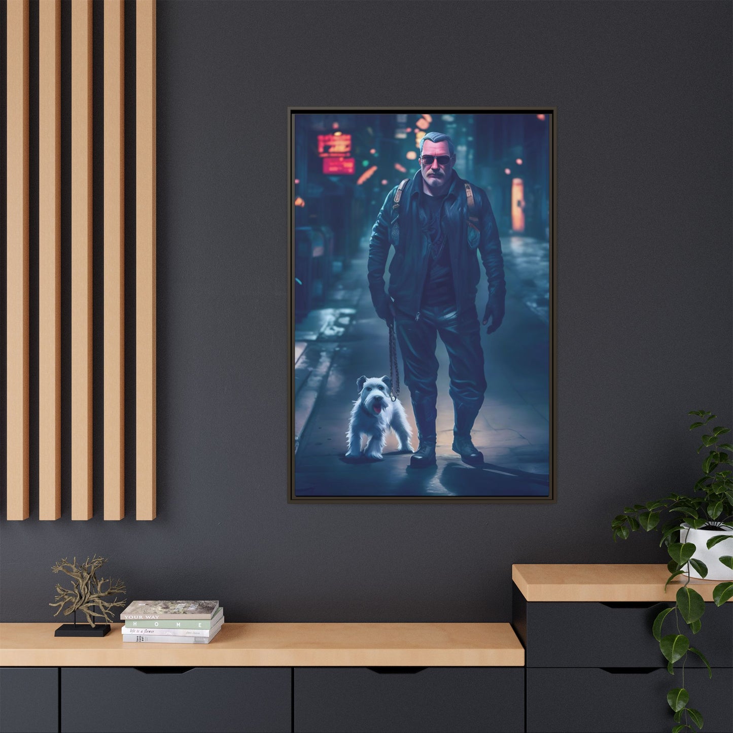 Canvas Print - Midnight Stroll by Andrew McCarter - Cyberpunk Urban Art