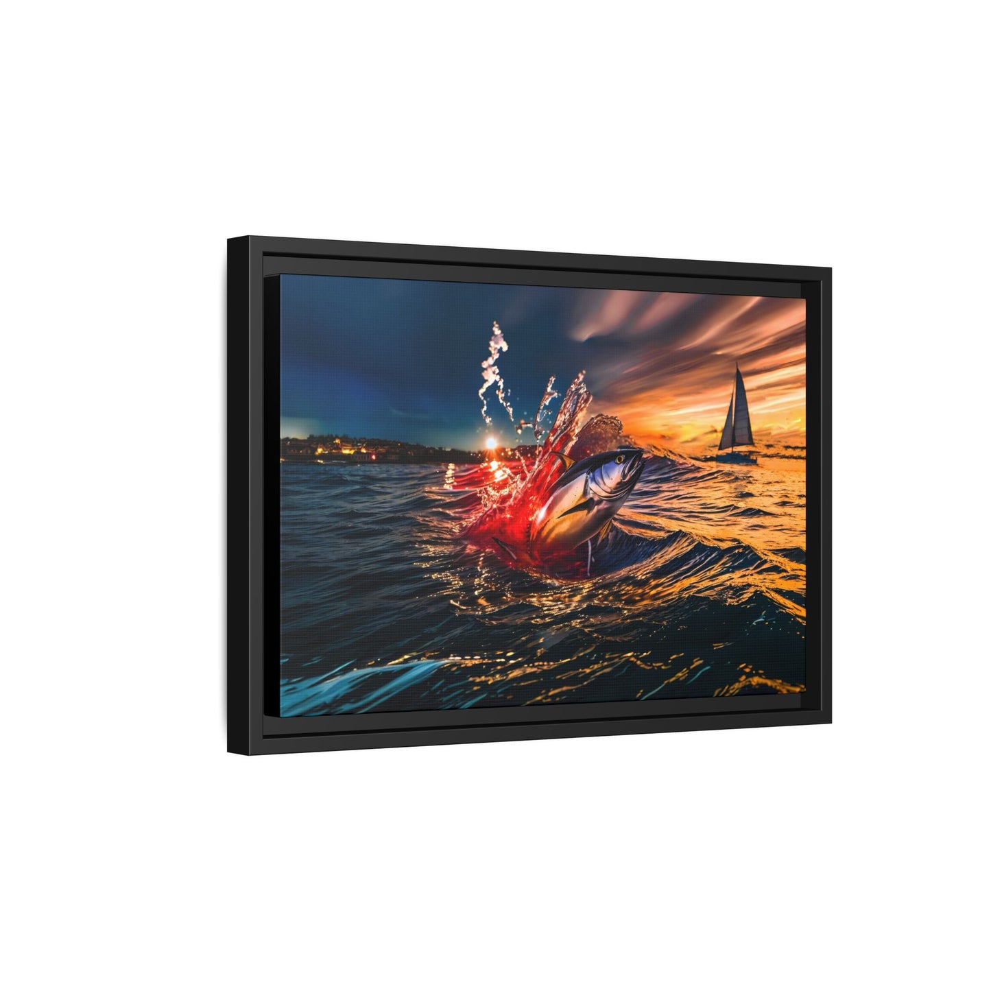 "The Leap" by Andrew McCarter - Ocean Canvas Art.