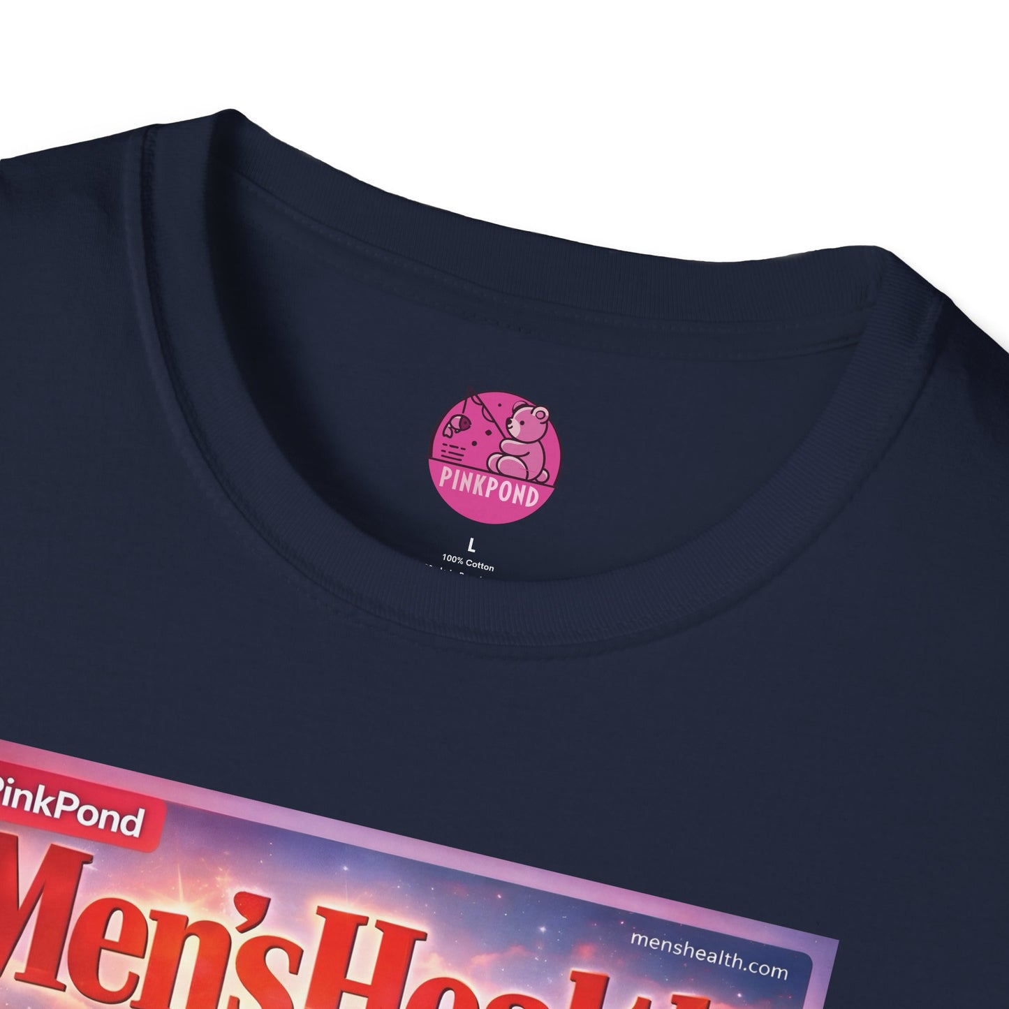 Men’s Health Bear T-Shirt — PinkPond Swiping Bear Graphic Tee
