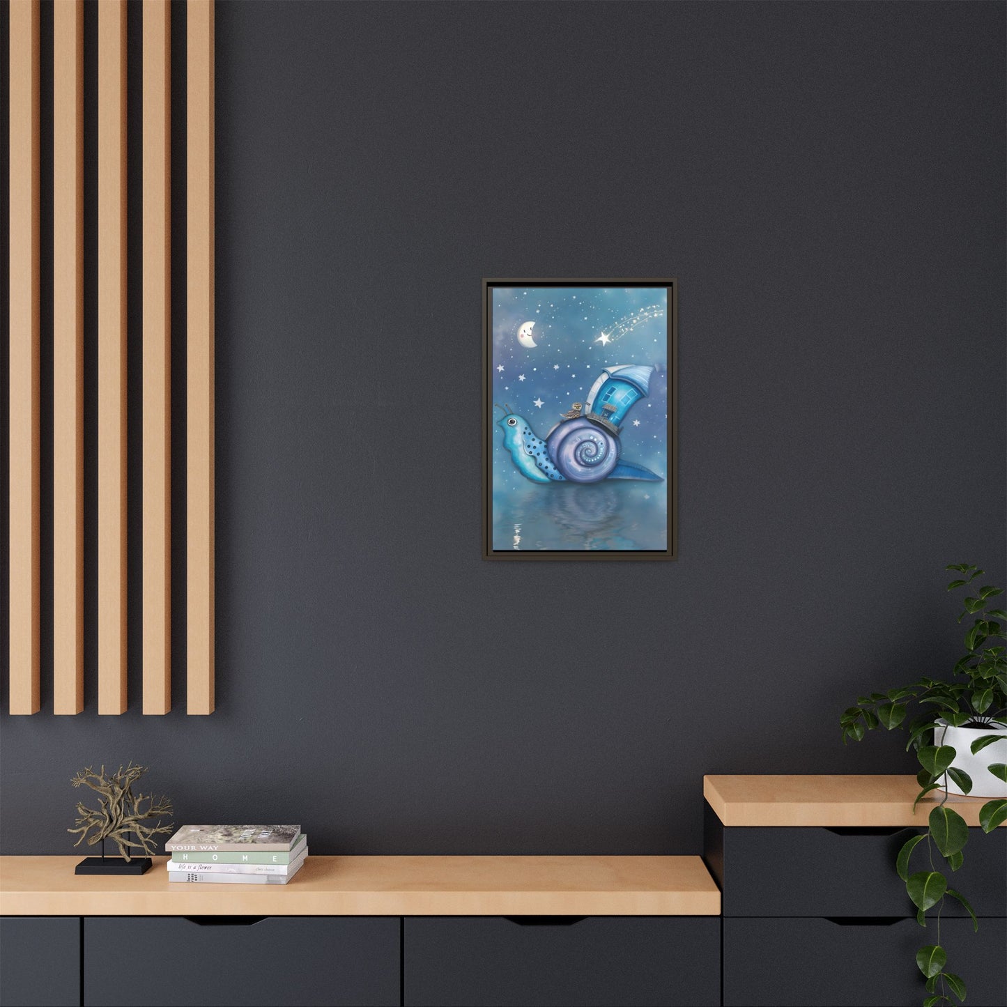 The Owl and the Snail Glided Upon a Sea of Stars by Andrew McCarter  - Canvas Print