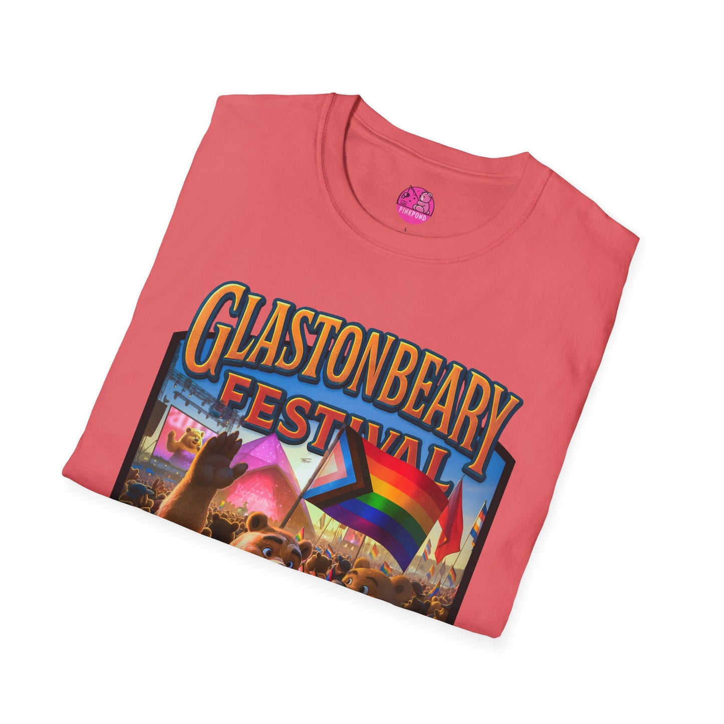 Glastonbeary Festival Unisex Tee - Bear Pride, Queer Joy, Festival Fashion