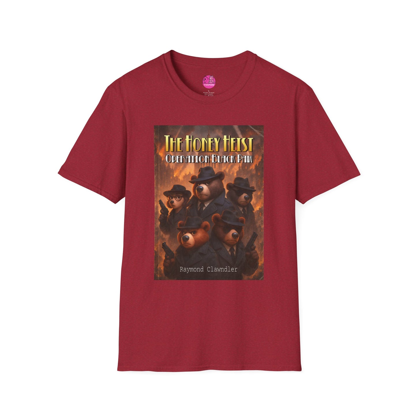 Unisex Tee - The Honey Heist: Operation Black Paw Noir Bear Detective Squad Shirt