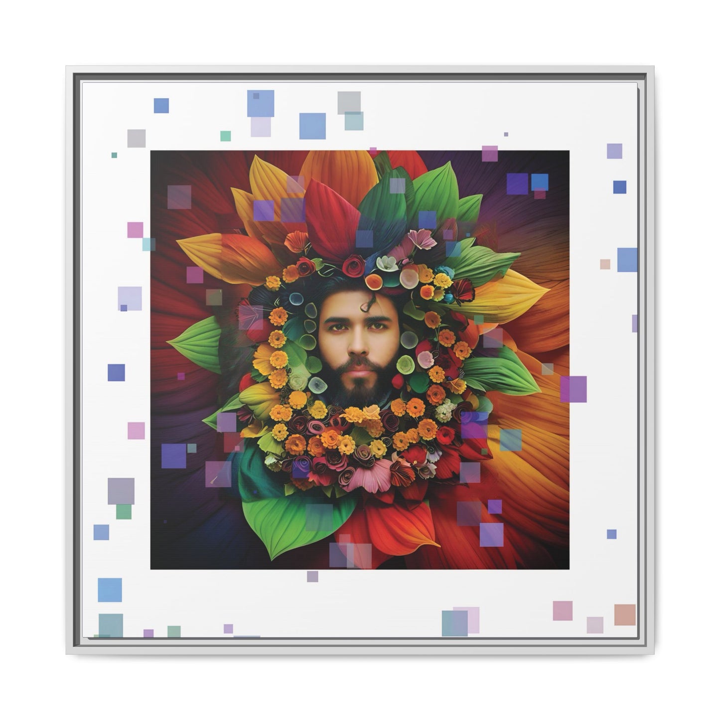 'Flourish: The Modern Green Man' canvas print By Andrew McCarter