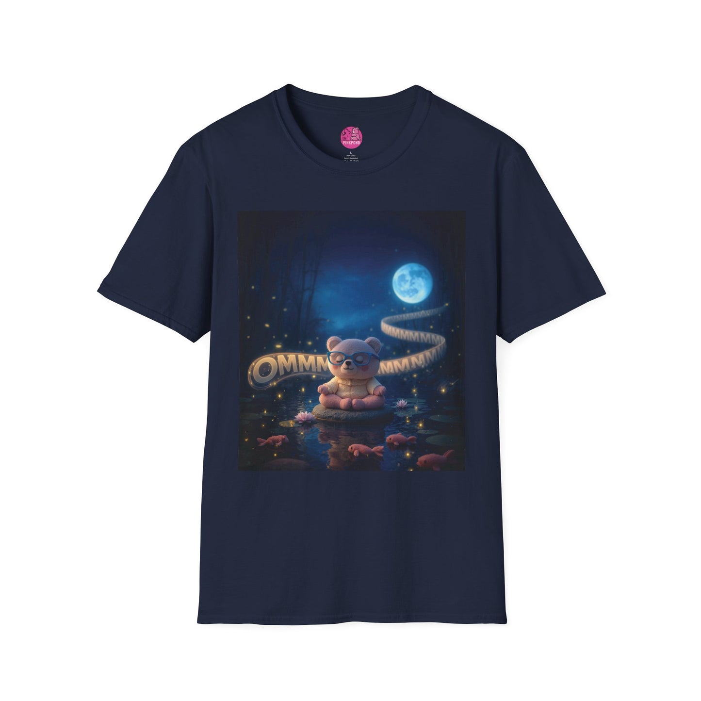Meditating Bear Moonlit Tranquility T-Shirt