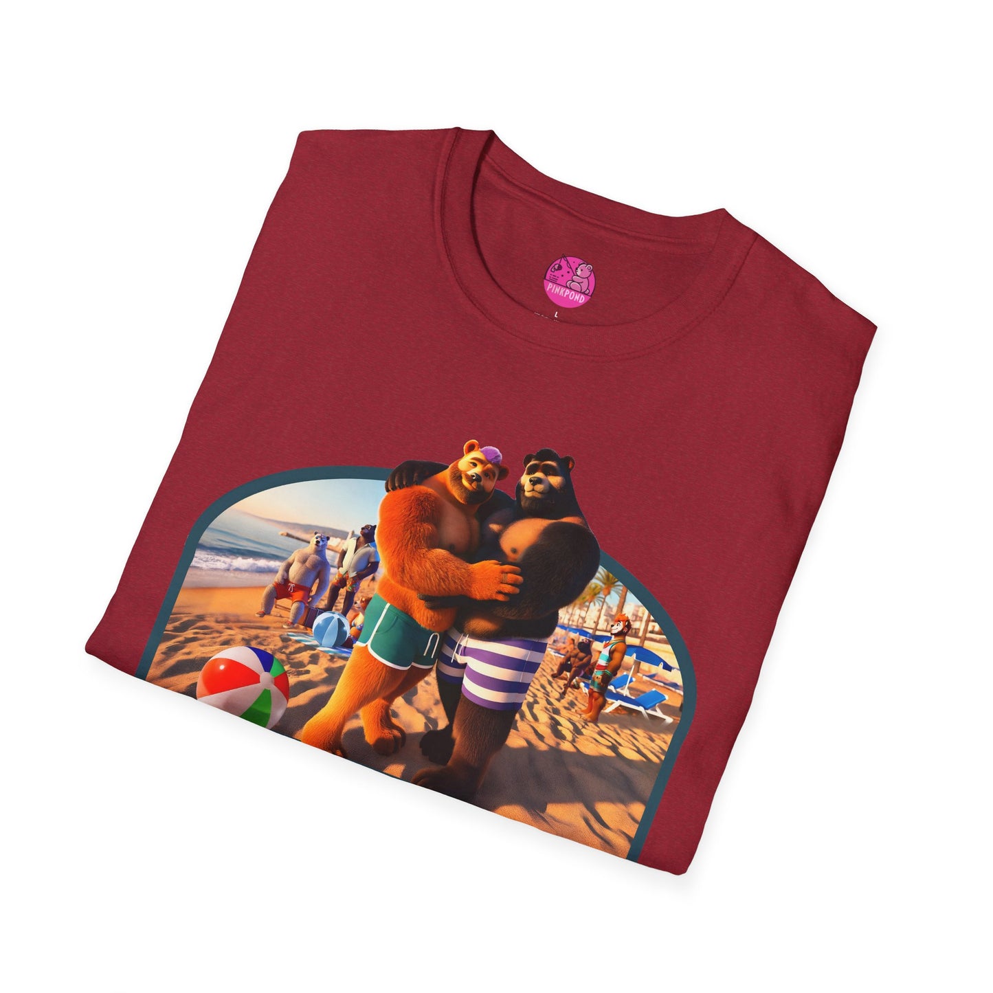 Beach Life Bears Unisex T-Shirt - Mikey & Max Tee by PinkPond