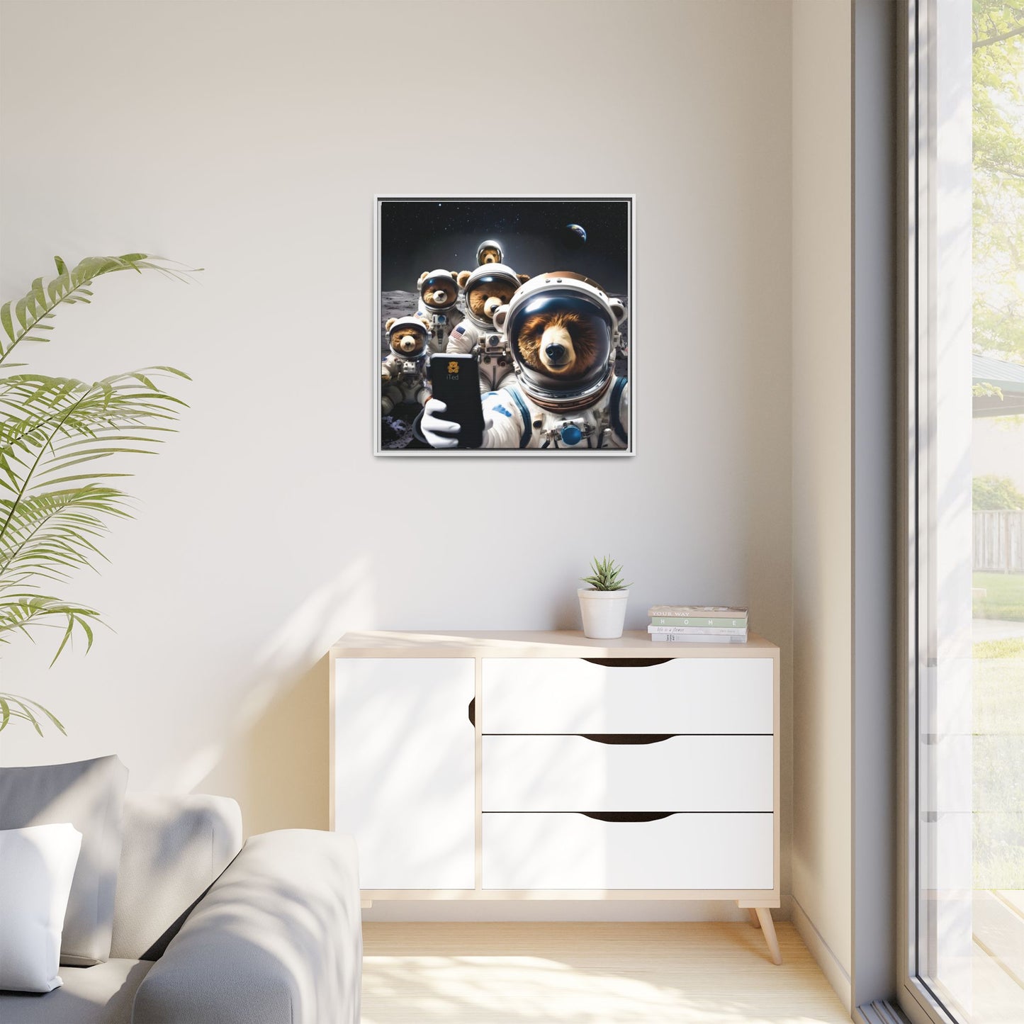 Canvas Print - Mooning Bear Selfie by Andrew McCarter