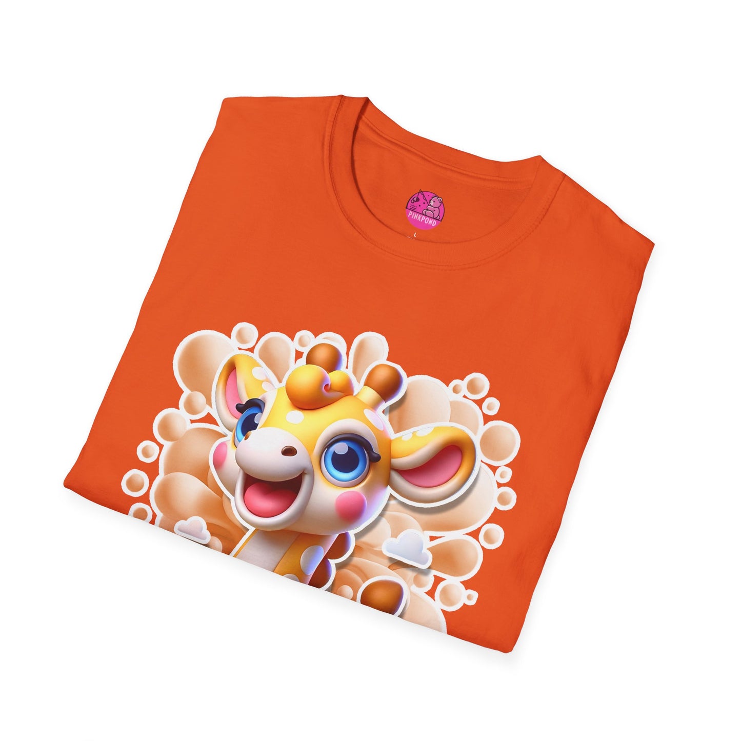 Geoffrey Giraffe T-Shirt - Tall on Charm, Big on Smiles Unisex Softstyle