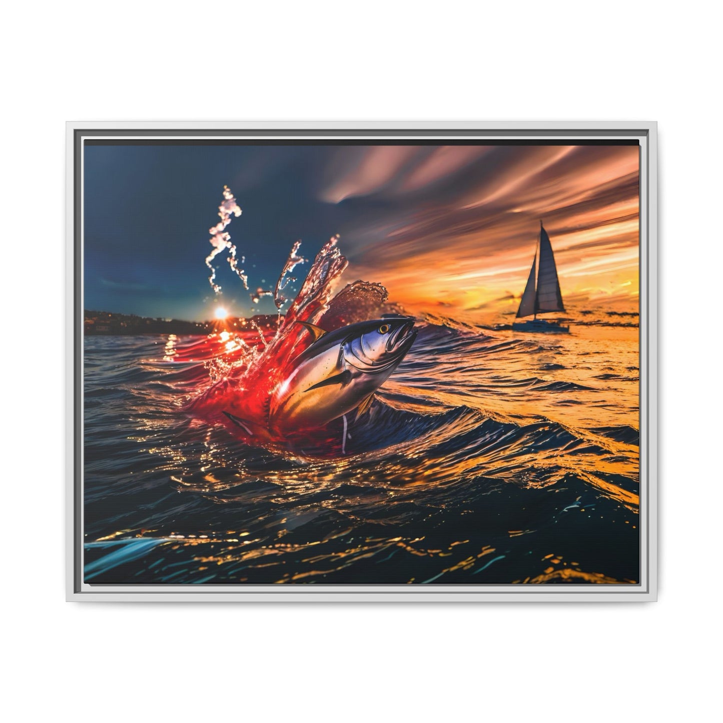 "The Leap" by Andrew McCarter - Ocean Canvas Art.