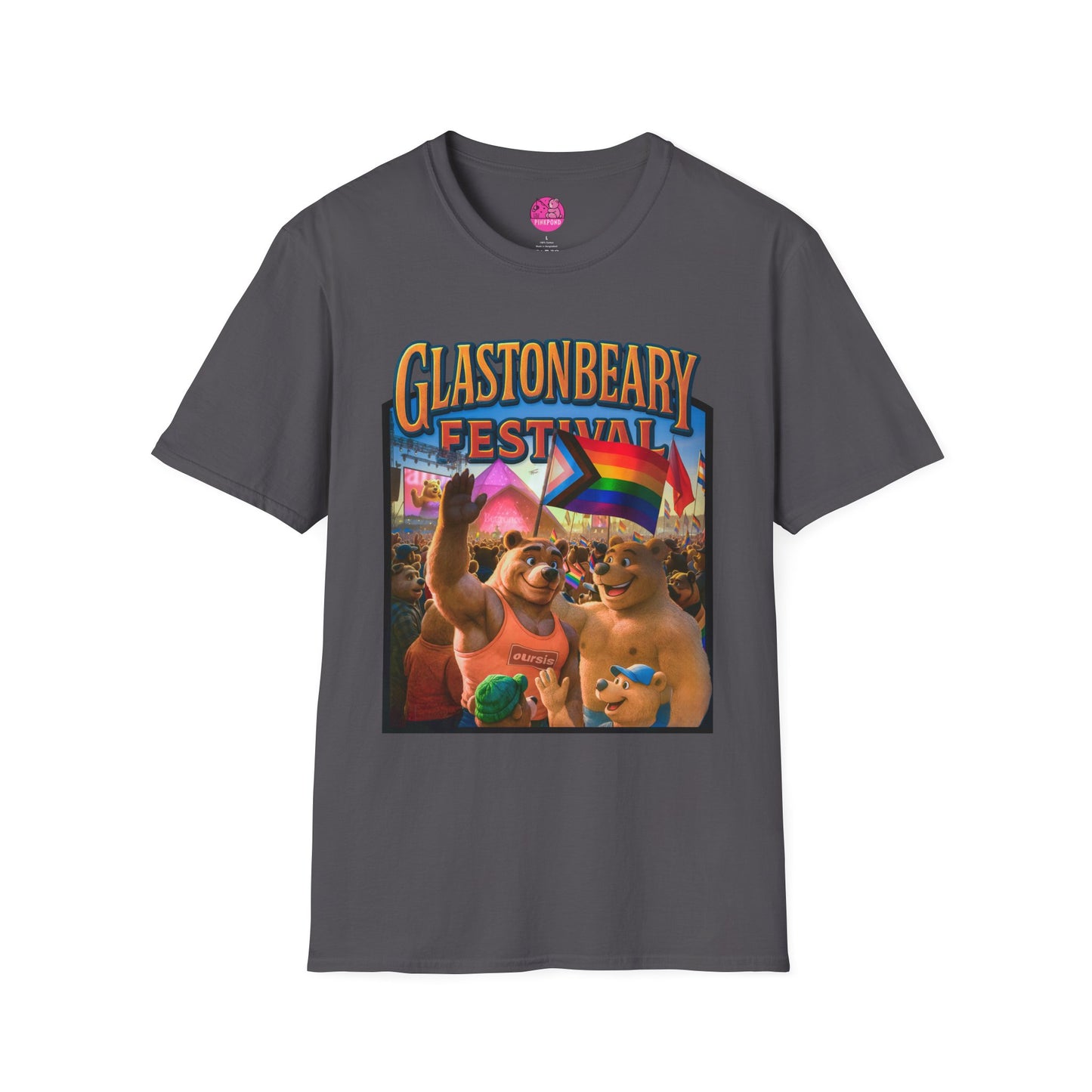 Glastonbeary Festival Unisex Tee - Bear Pride, Queer Joy, Festival Fashion