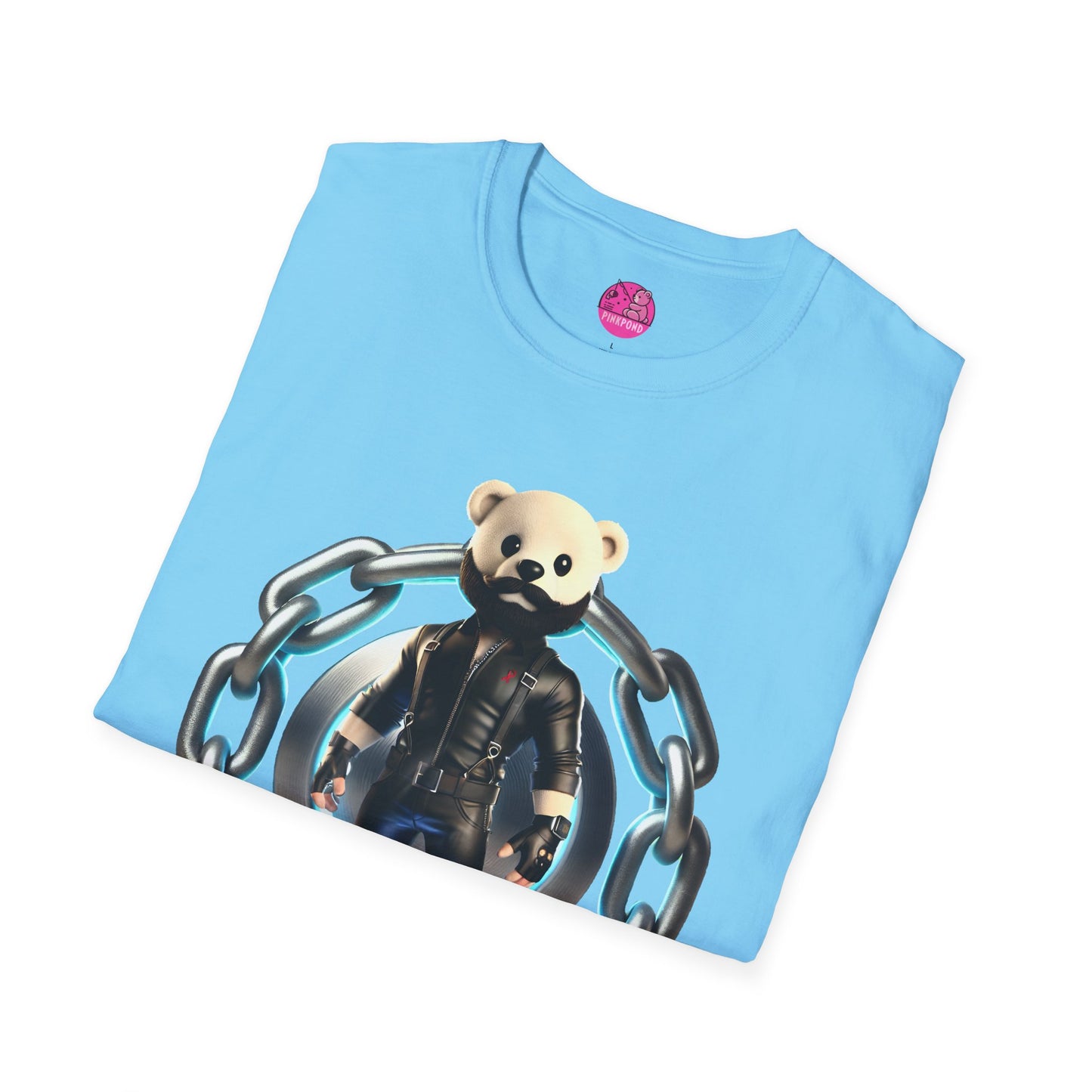 Hot Leather Cub Unisex Softstyle T-Shirt | Fierce and Fun Bear Tee with Leather-Clad Sass