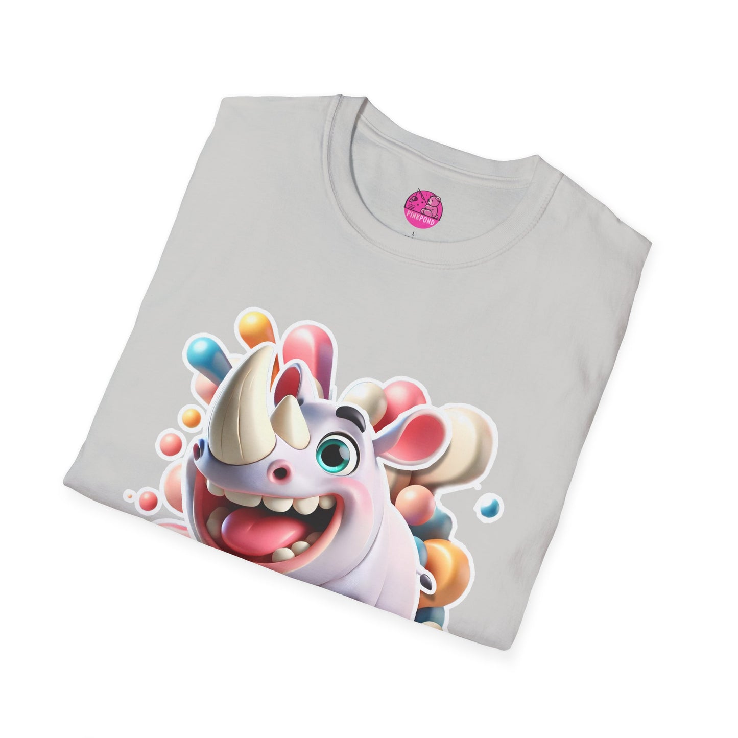 Ronnie the Rhino T-Shirt – Big Energy, Bigger Smiles! - Unisex Softstyle Tee