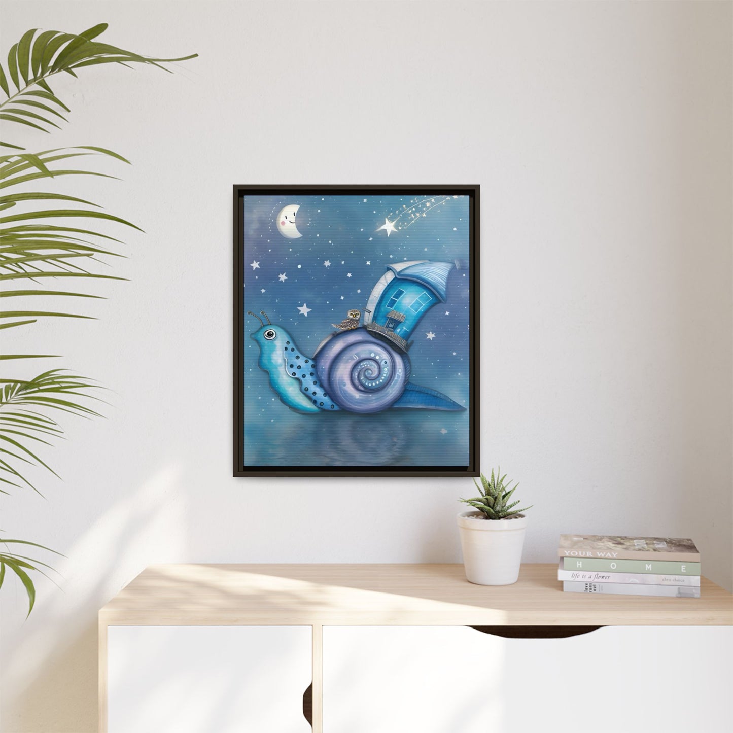 The Owl and the Snail Glided Upon a Sea of Stars by Andrew McCarter  - Canvas Print