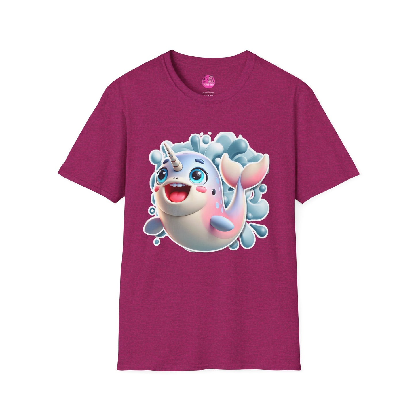 Nelly the Narwhal T-Shirt – The Ocean’s Most Magical Smile! - Unisex Softstyle Tee